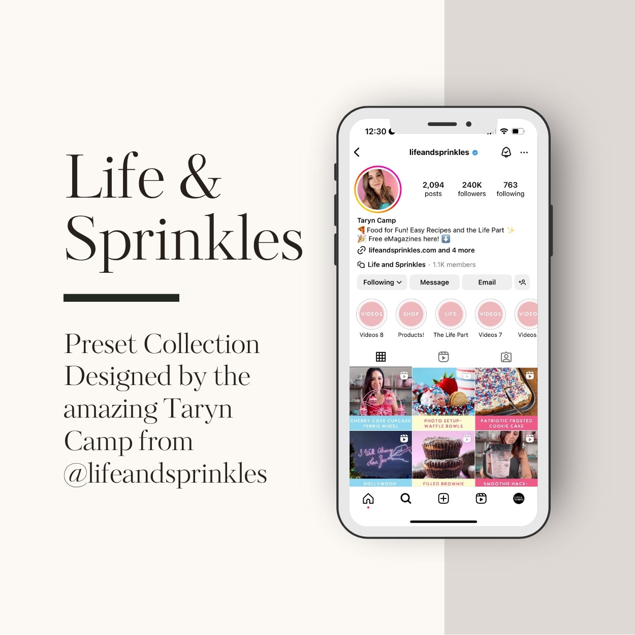 Life and Sprinkles Lightroom Presets by Lou and Marks Presets