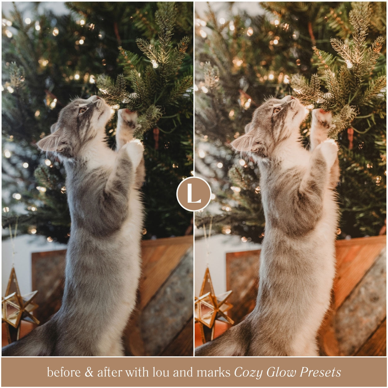 New Cozy Glow Christmas Lightroom Presets For Photographer Holiday Photo Editing By Lou And Marks Presets