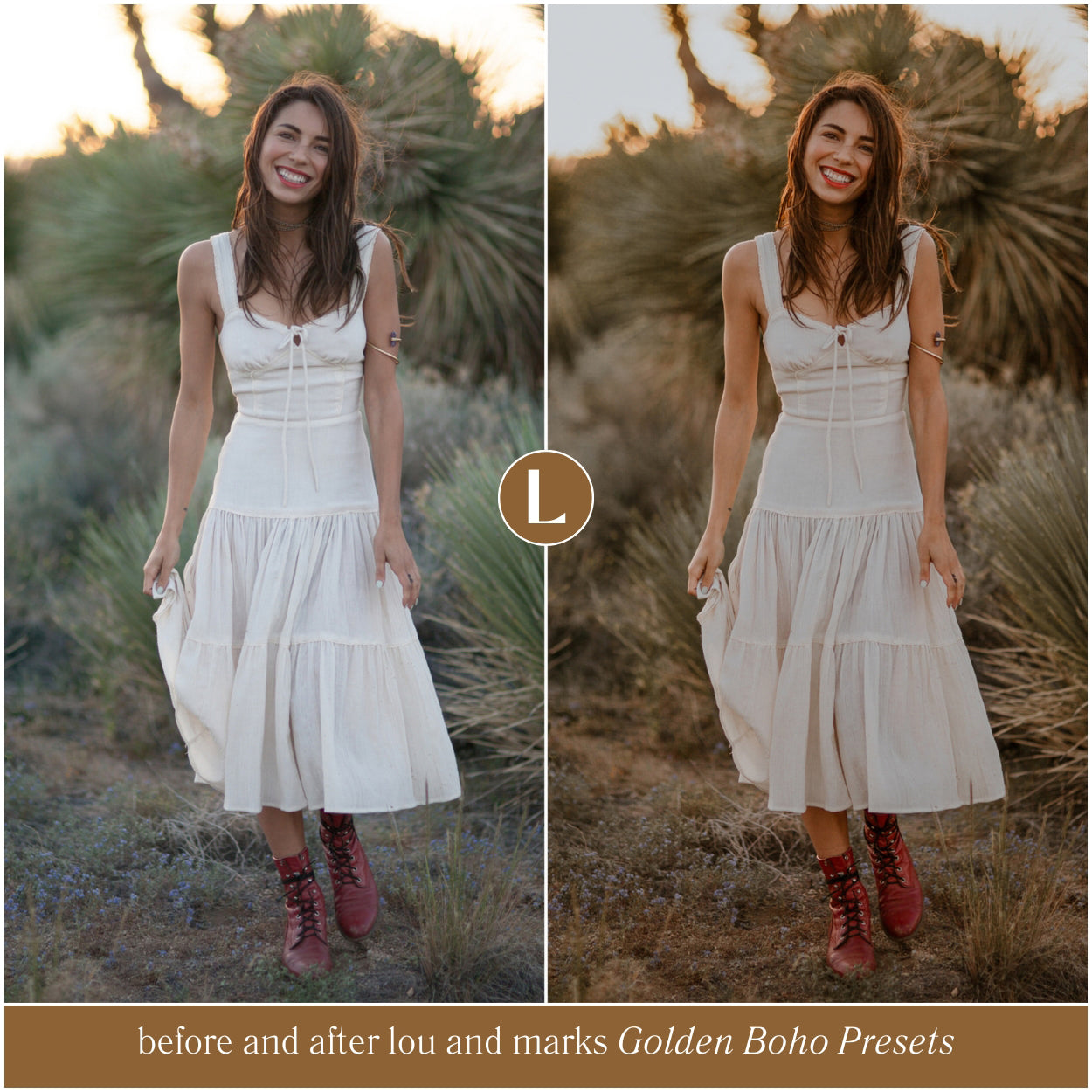 Golden Boho Lightroom Preset Collection For Portrait Photographers By Lou And Marks Presets
