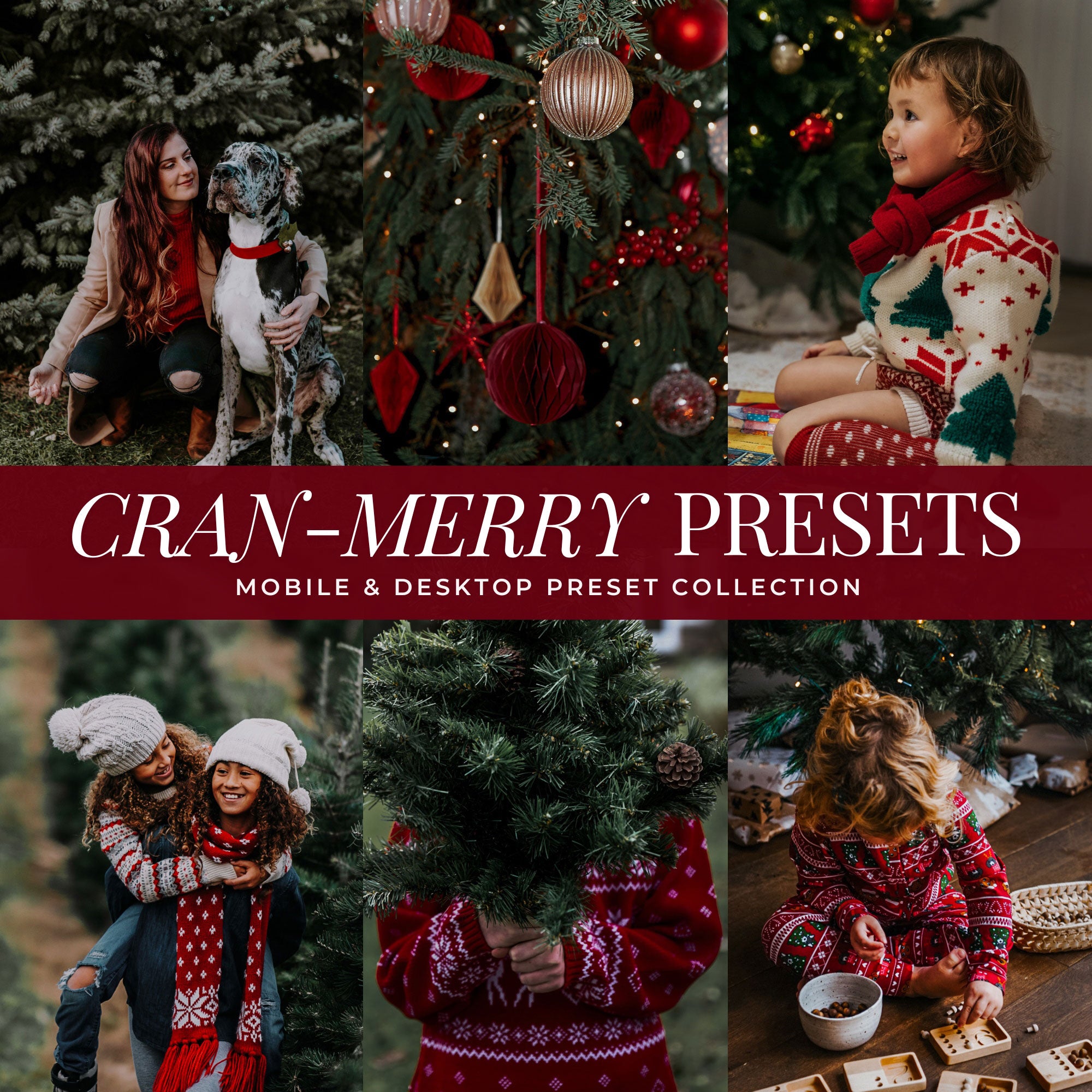 Cran-Merry Christmas Lightroom Presets For Holiday Photo Editing For Photographers And Instagram Influencers