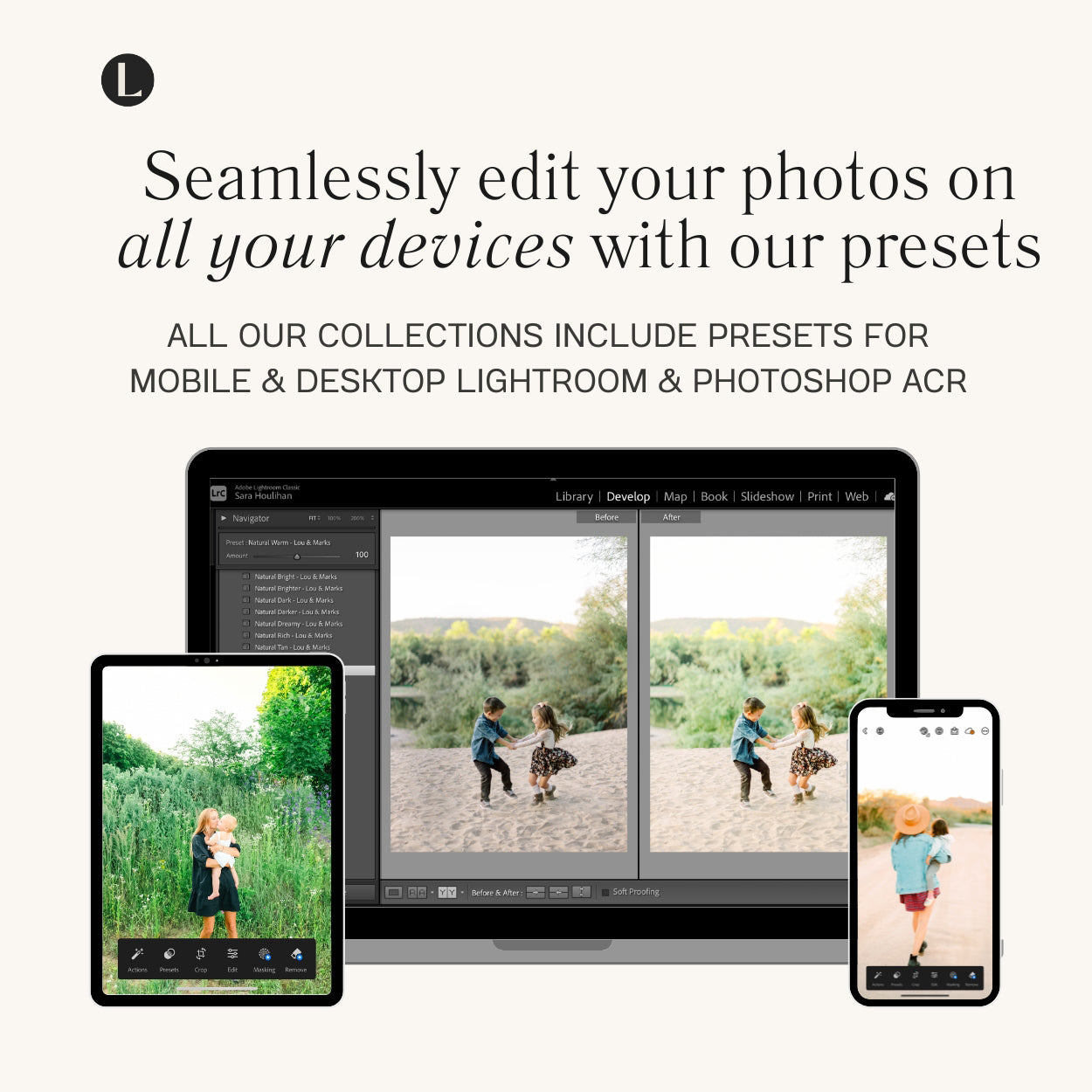 Natural Light Portrait Lightroom Presets For Photographers Mobile And Desktop