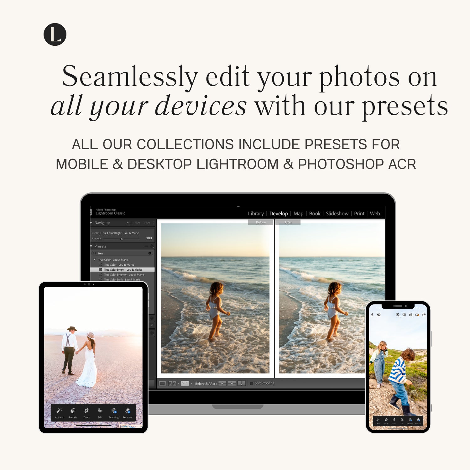 True Color Lightroom Presets For Photographer photo editing portraits weddings and influencer styled photos in just one click Adobe Lightroom