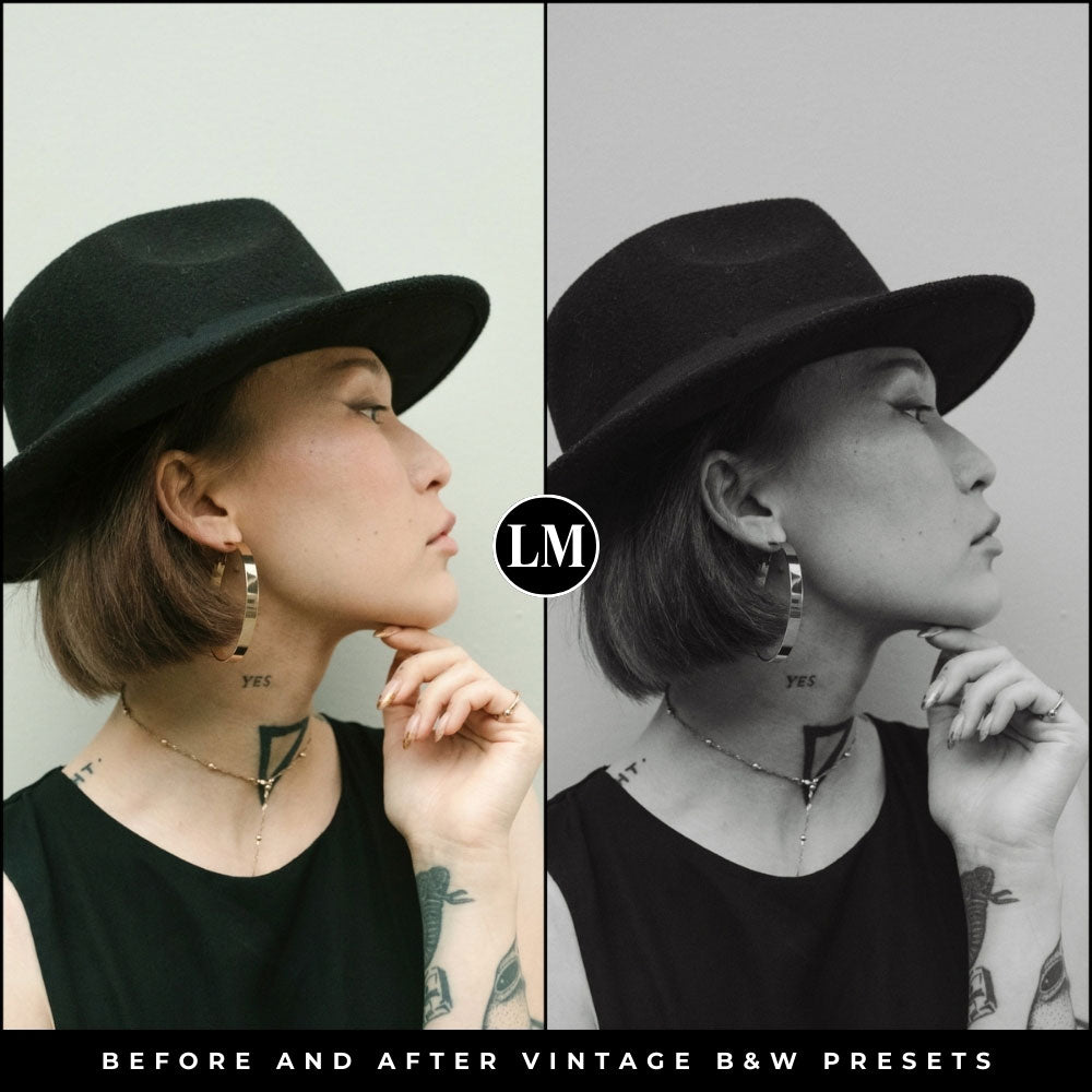 Vintage Black and White Lightroom Presets by Lou and Marks Presets