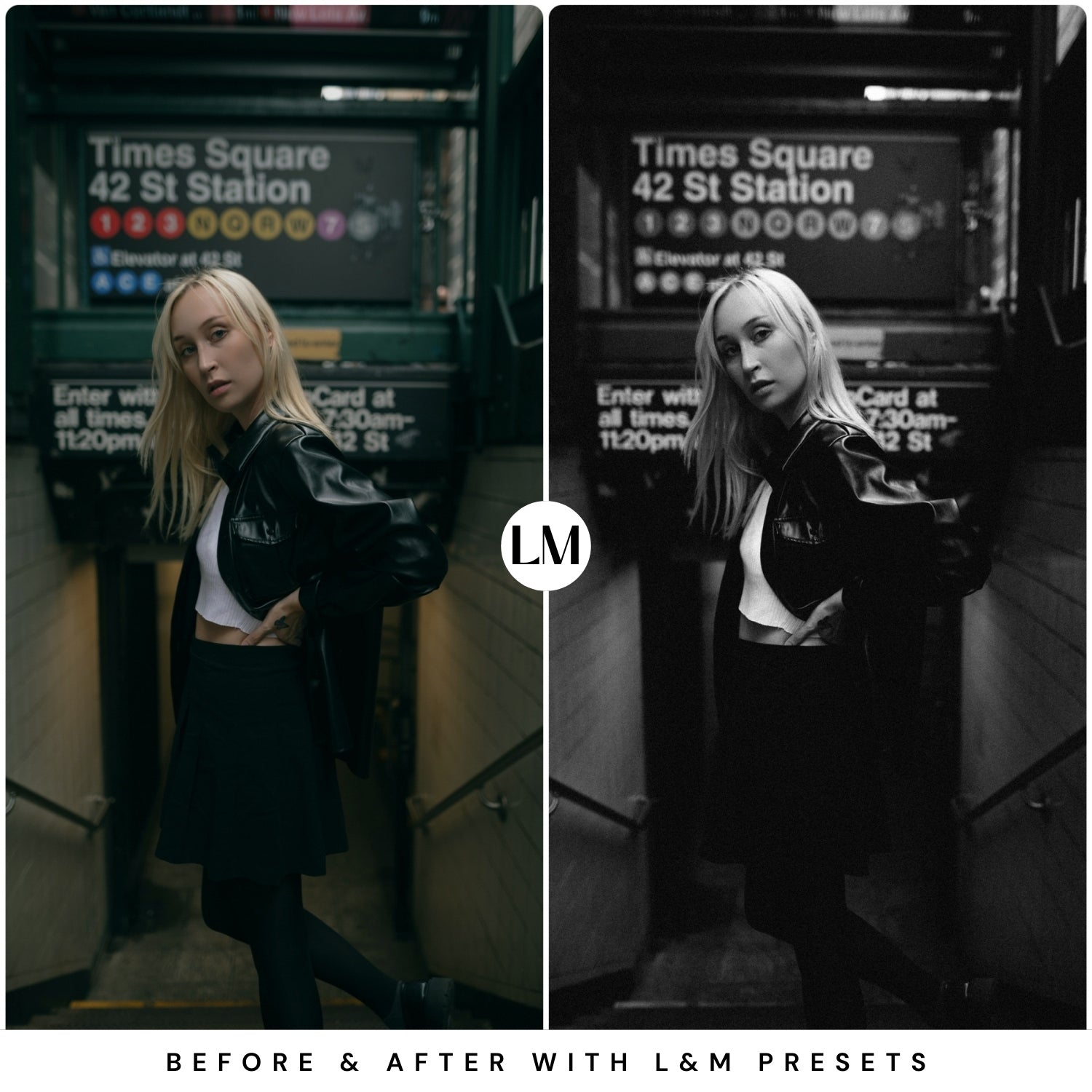 Moody Black and White Lightroom Presets by Lou and Marks Presets