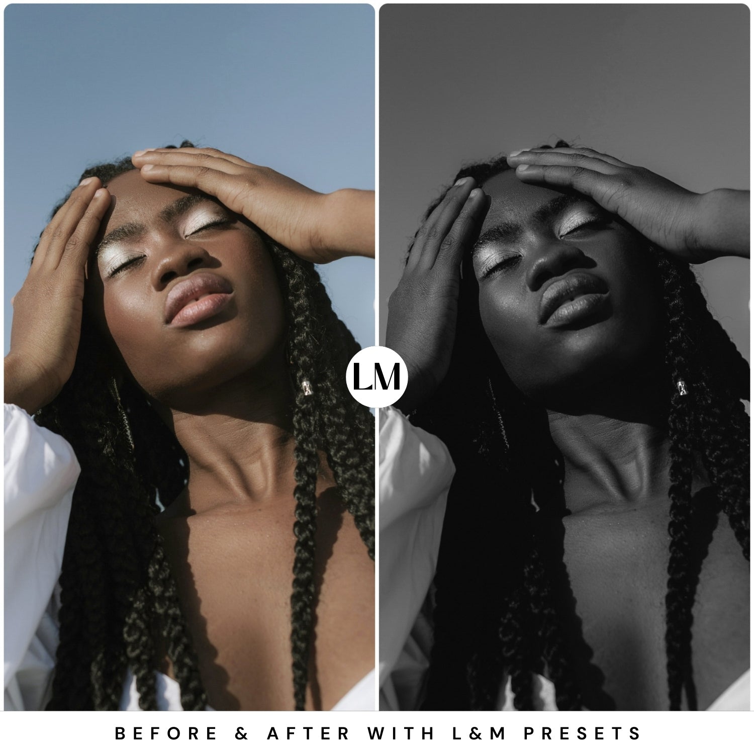 Moody Black and White Lightroom Presets by Lou and Marks Presets