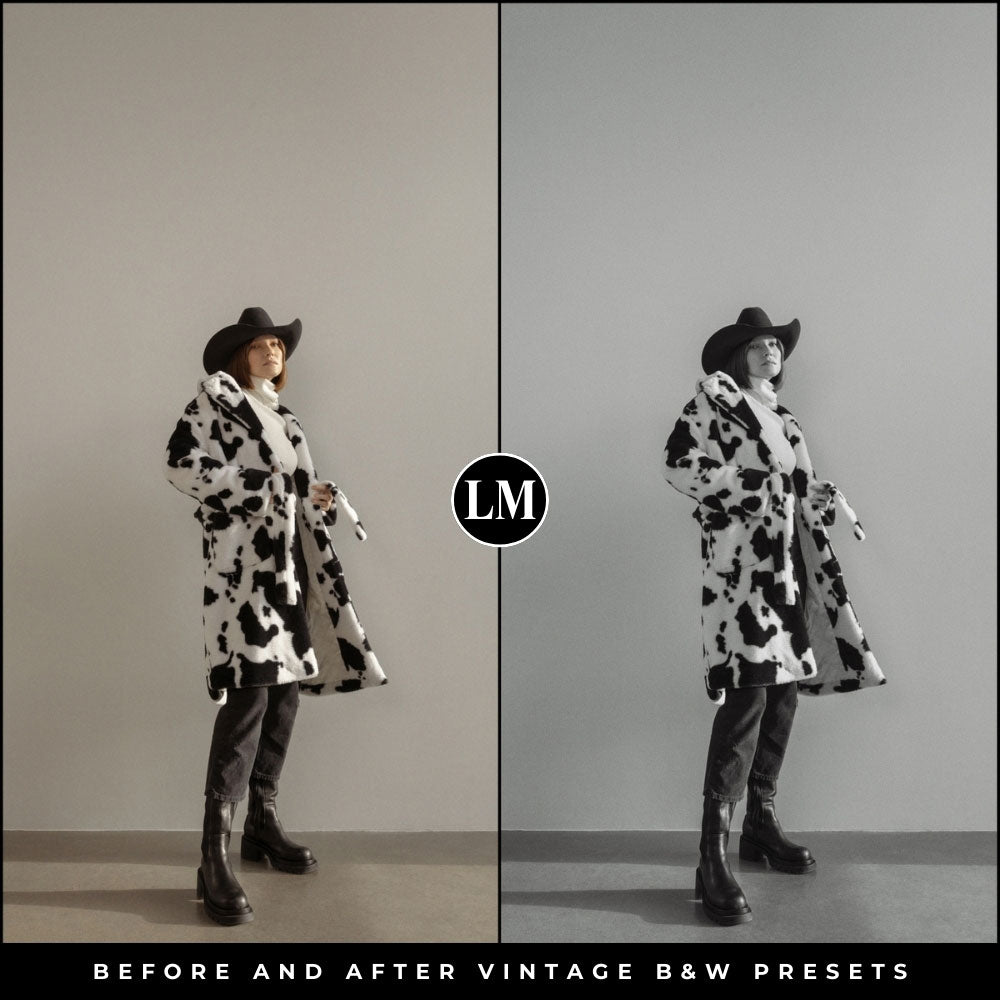 Vintage Black and White Lightroom Presets by Lou and Marks Presets