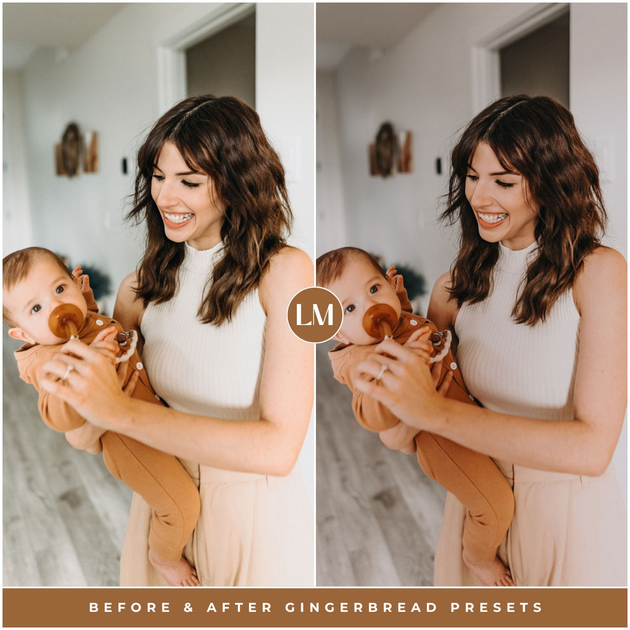 best winter Christmas Lightroom presets gingerbread presets for adobe Lightroom by Lou and marks presets