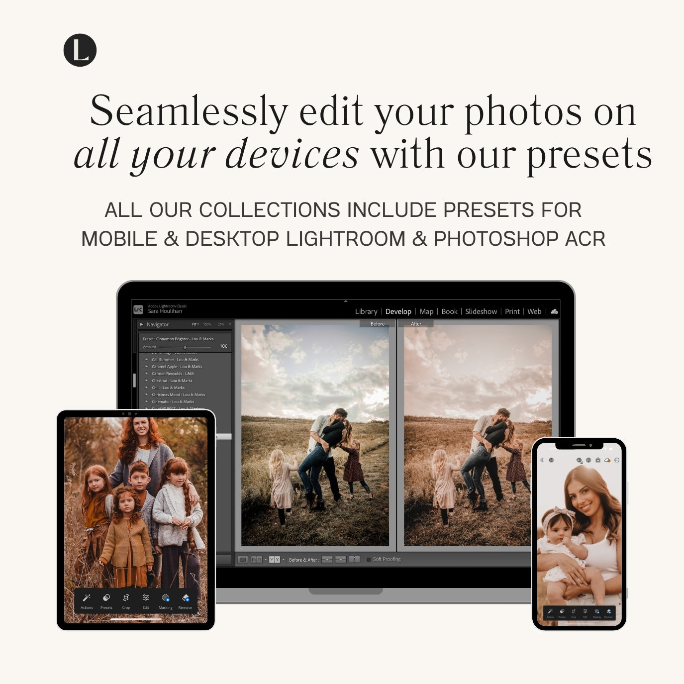 Cinnamon Portrait Lightroom Presets For Photographers Lou Marks Mobile And Desktop