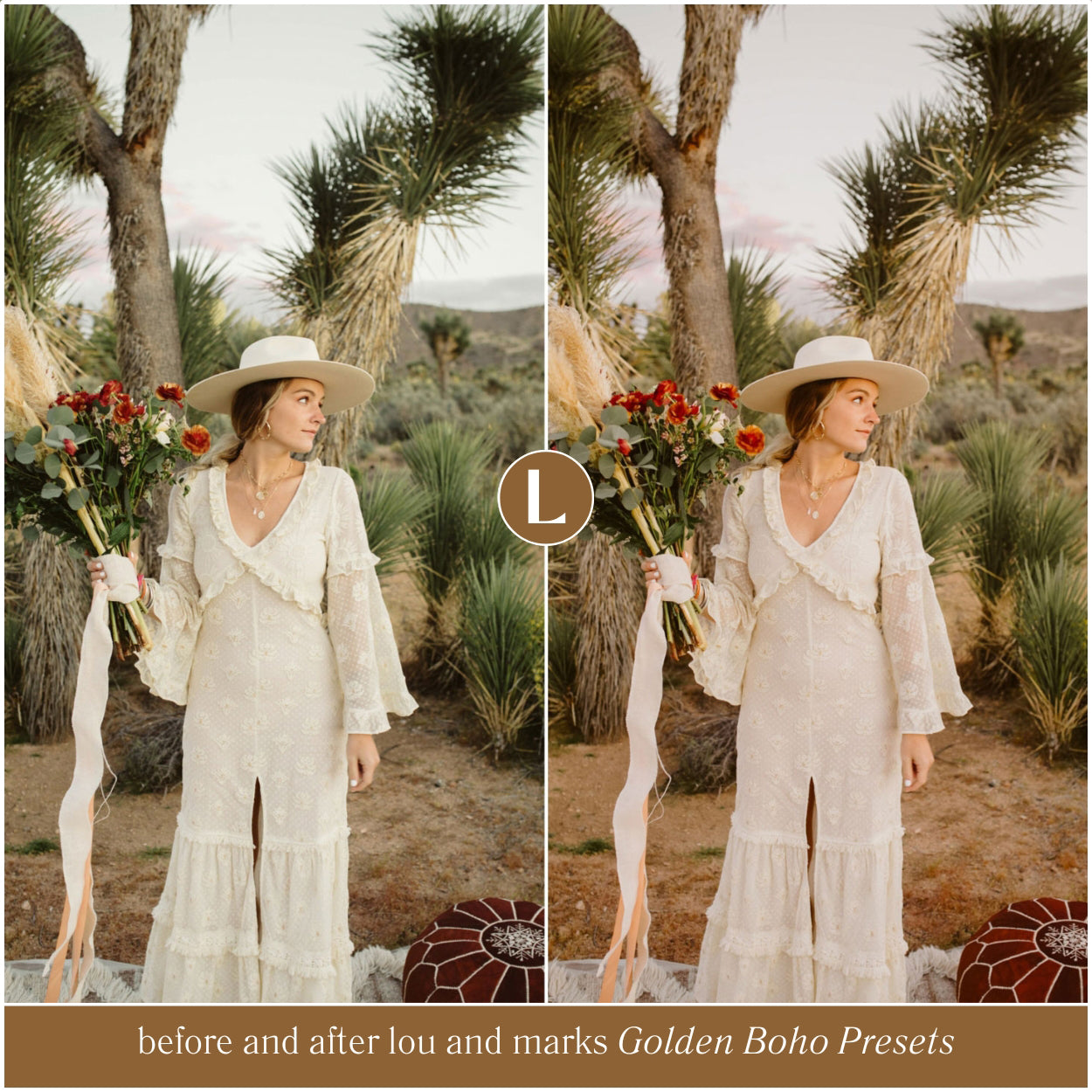 Wedding Photo Golden Boho Lightroom Preset Collection For Adobe Lightroom Mobile And Desktop Lightroom And Photoshop Photo Editing For Instagram And photographers by Lou And Marks Presets
