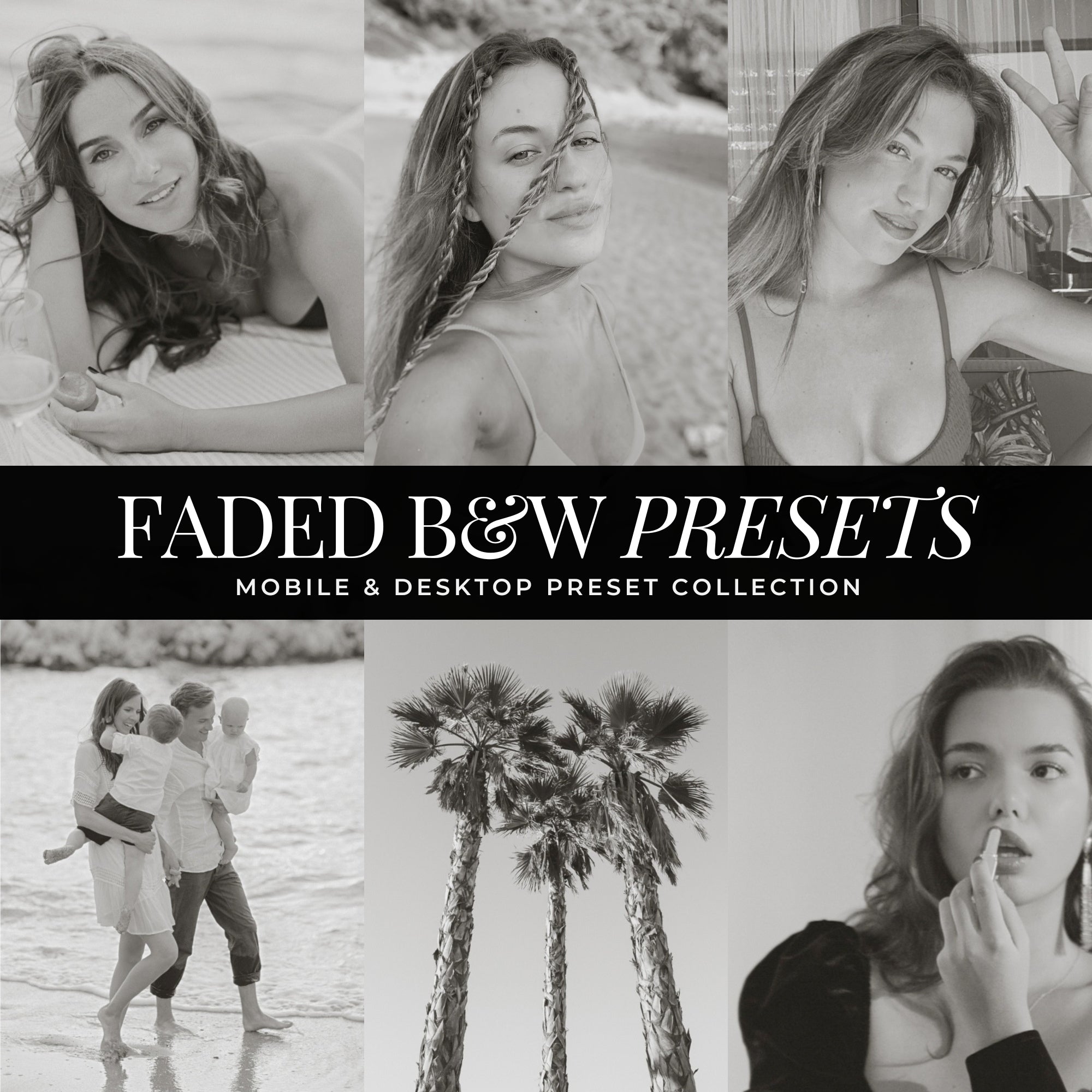 Faded Black And White Lightroom Presets For Photographers and Instagram Influencers Photo Editing In Adobe Lightroom By Lou And Marks Presets