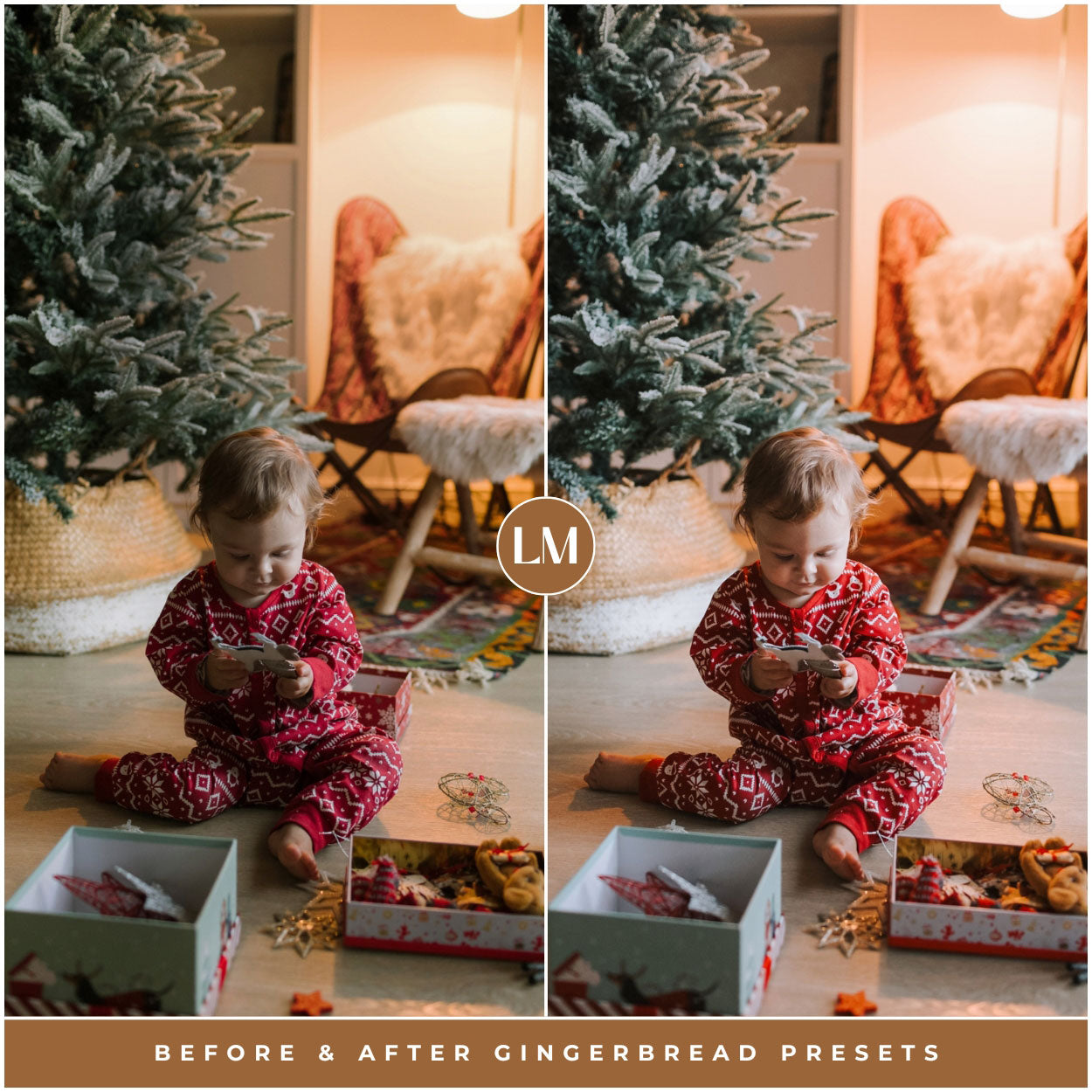 best Christmas Lightroom presets gingerbread presets for adobe Lightroom by Lou and marks presets