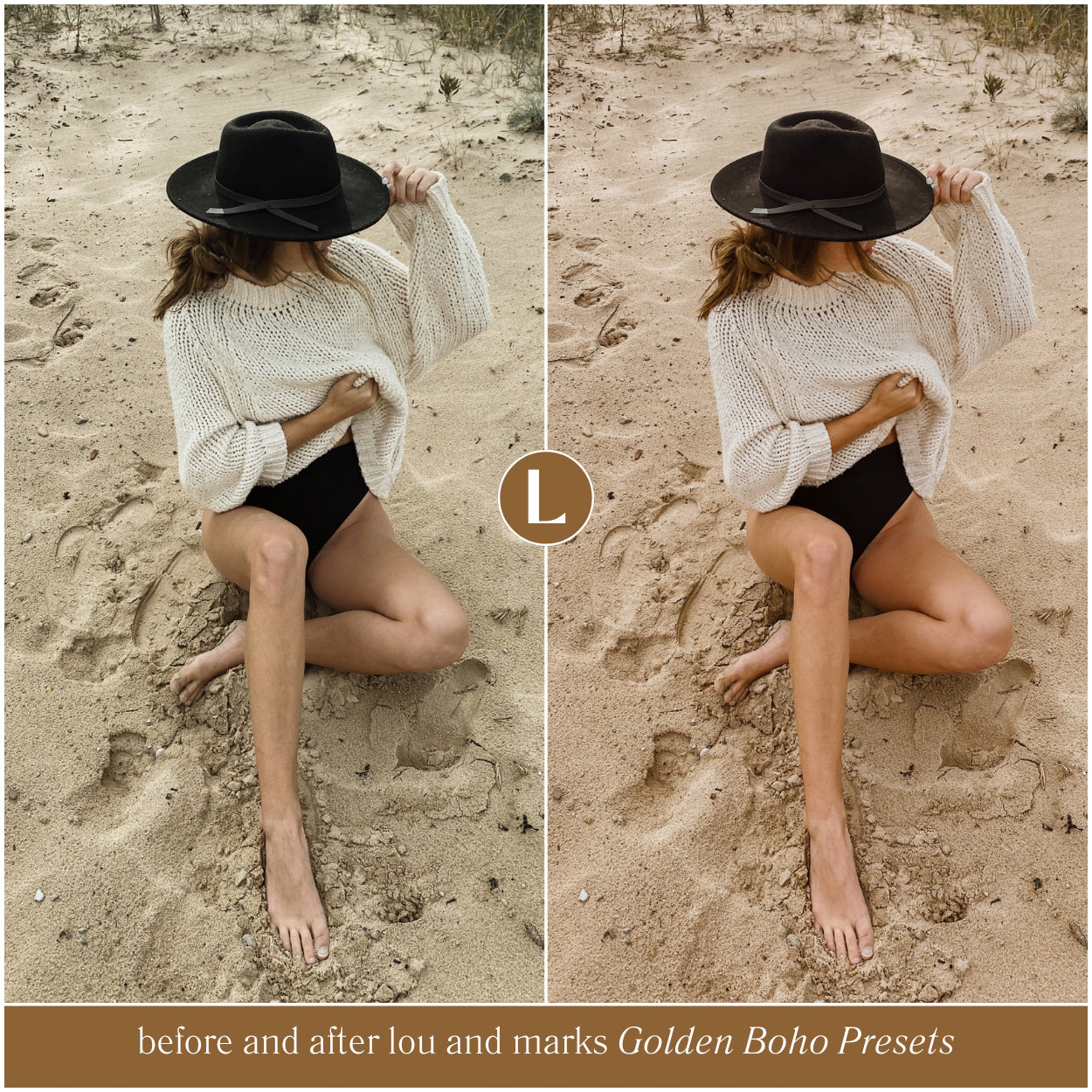 Instagram Golden Boho Lightroom Preset Collection For Adobe Lightroom Mobile And Desktop Lightroom And Photoshop Photo Editing For Instagram And photographers by Lou And Marks Presets