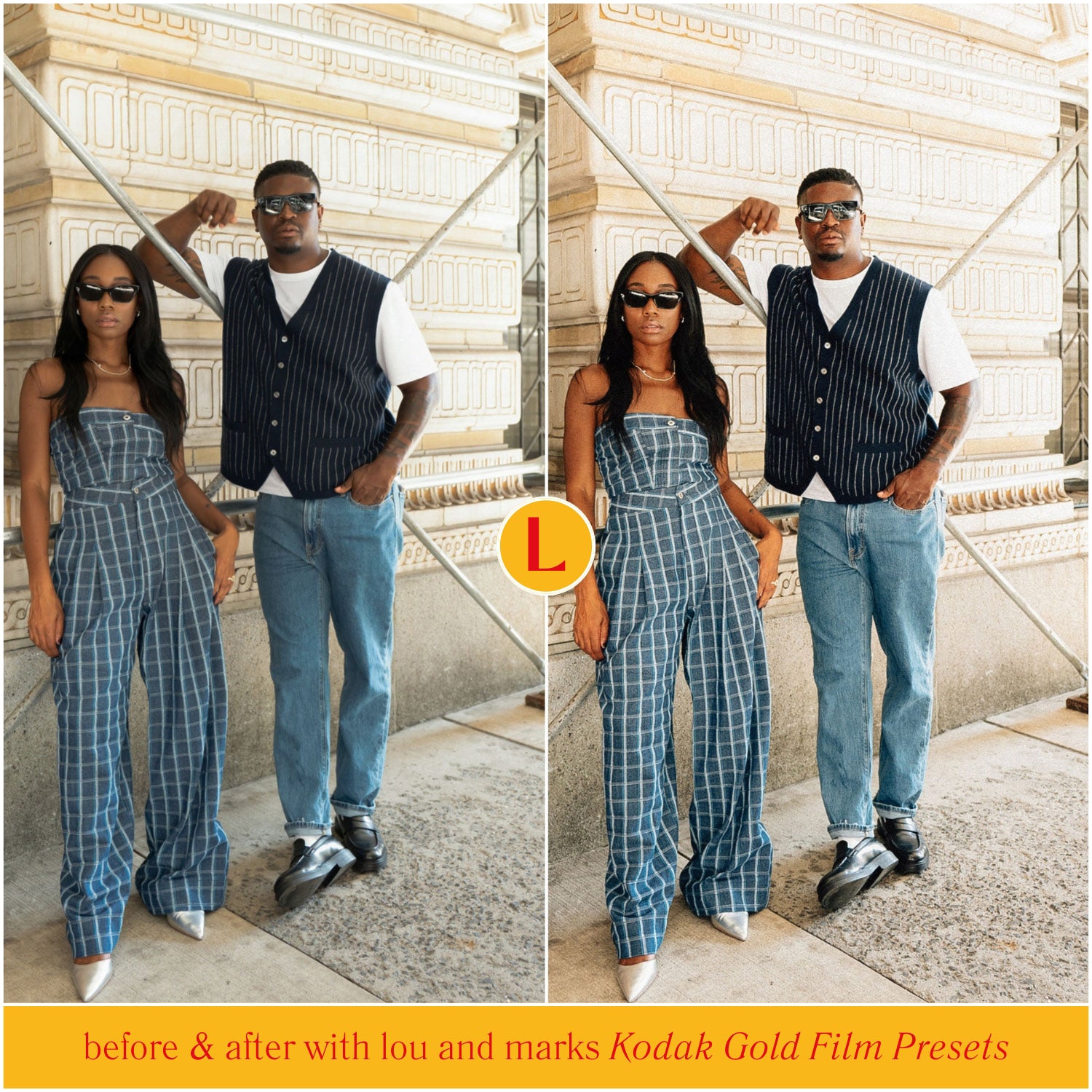 Kodak Gold Film Lightroom Presets for photographer photo editing and Instagram photo editing in Adobe Lightroom in one click By Lou Marks Presets