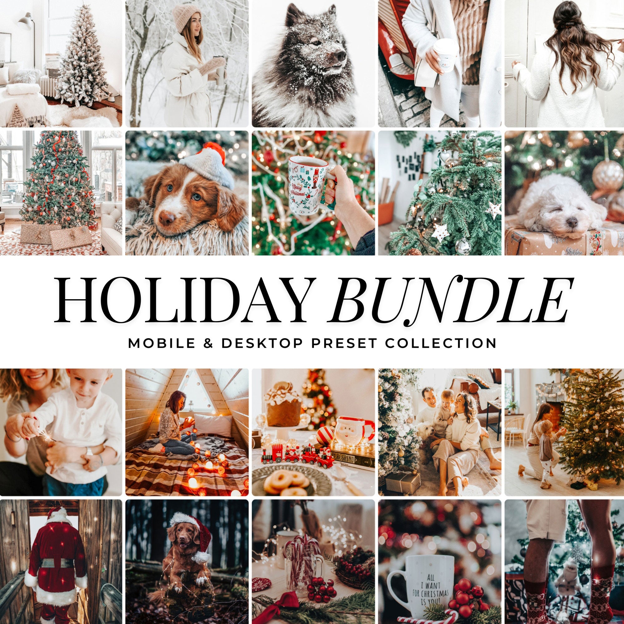 Lou And Marks Presets Holiday Preset Bundle Best Selling Christmas Lightroom Mobile And Desktop Presets