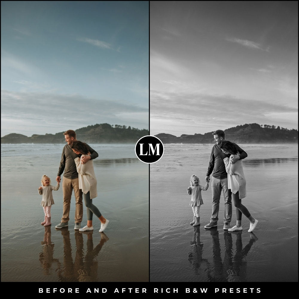 Rich Black and White Lightroom Presets by Lou and Marks Presets