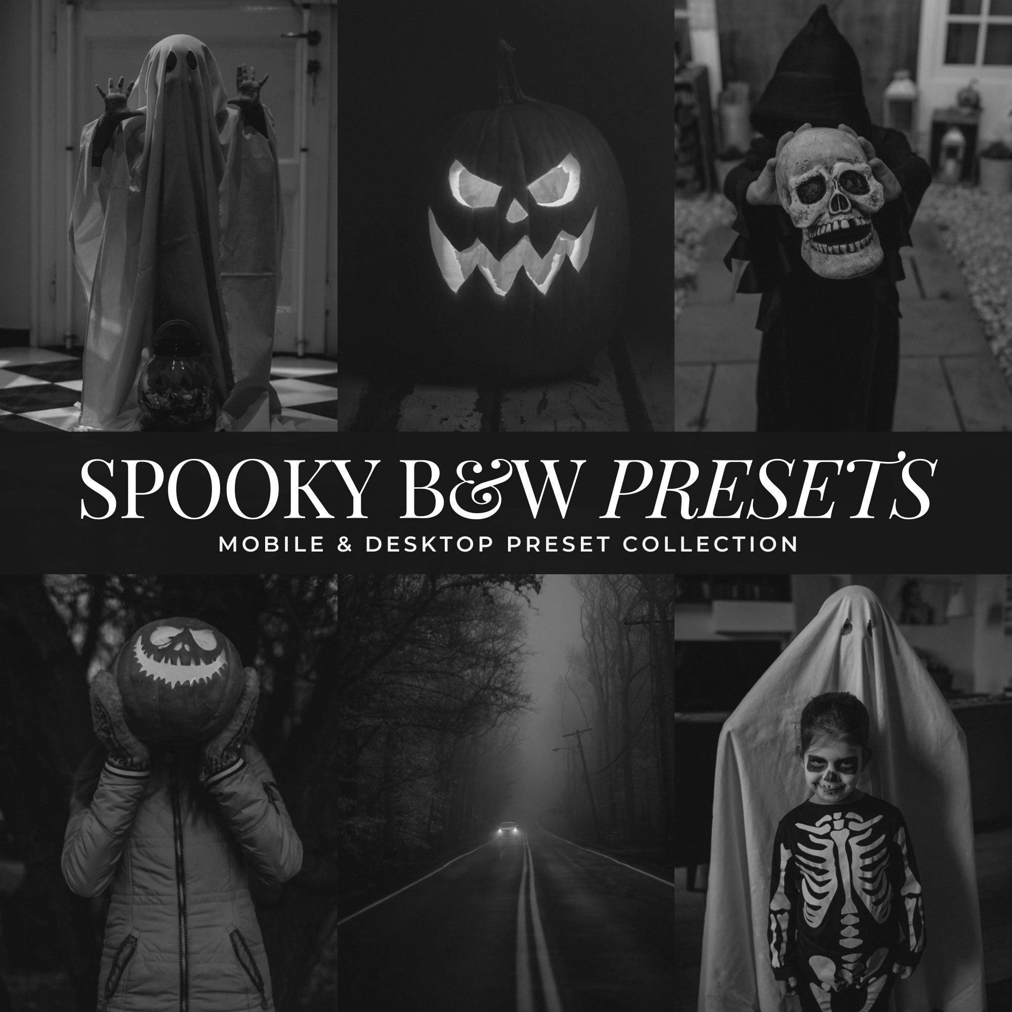Spooky Black And White Lightroom Presets By Lou And Marks Halloween Presets Mobile And Desktop For Instagram And Photographers