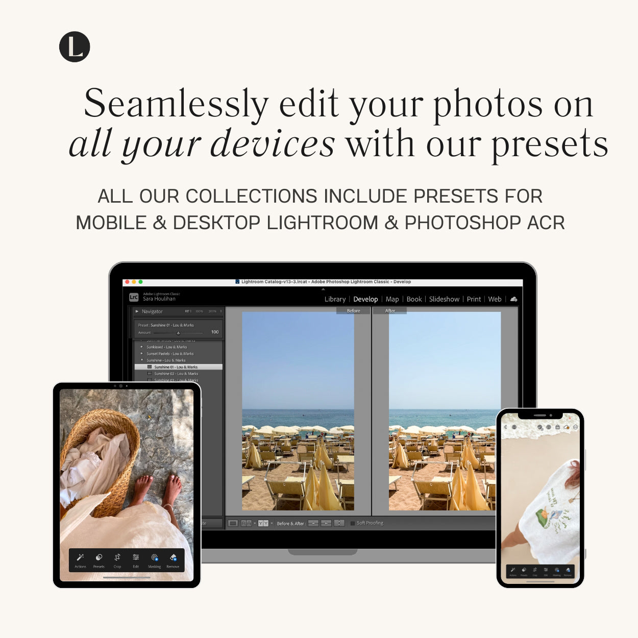Sunshine Lightroom Presets for photographer and Instagram influencer photo editing in Adobe Lightroom by Lou And Marks Presets Mobile And Desktop