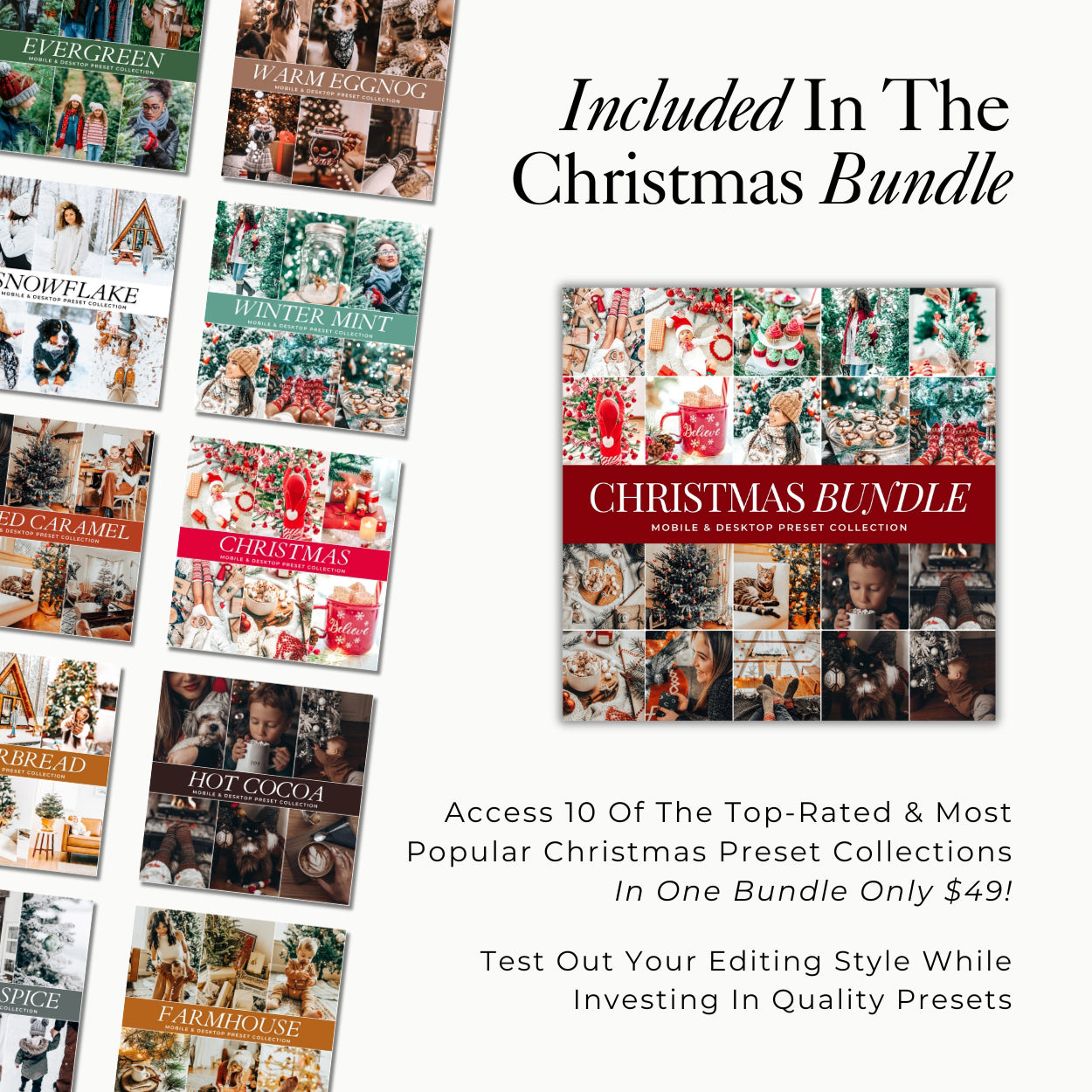Christmas Lightroom Presets Bundle Best Christmas and winter presets by Lou And Marks Presets