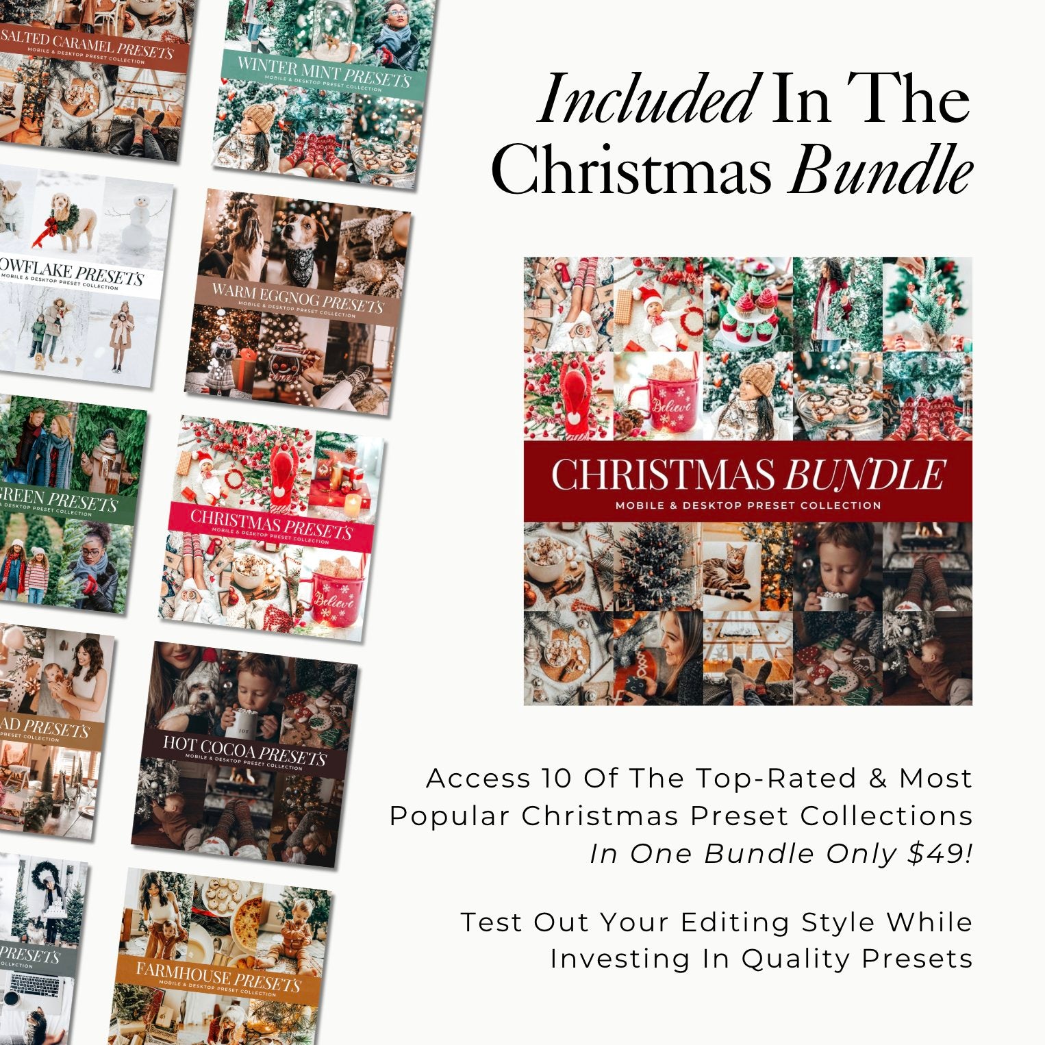 Christmas Lightroom Presets Bundle Best Christmas and winter presets by Lou And Marks Presets