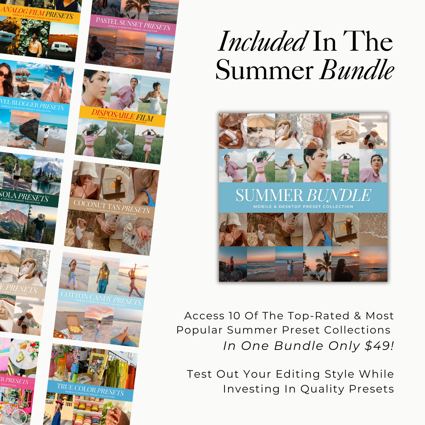 best summer Lightroom presets and travel photo filters for travel photographers and Instagram photo editing by Lou and marks presets