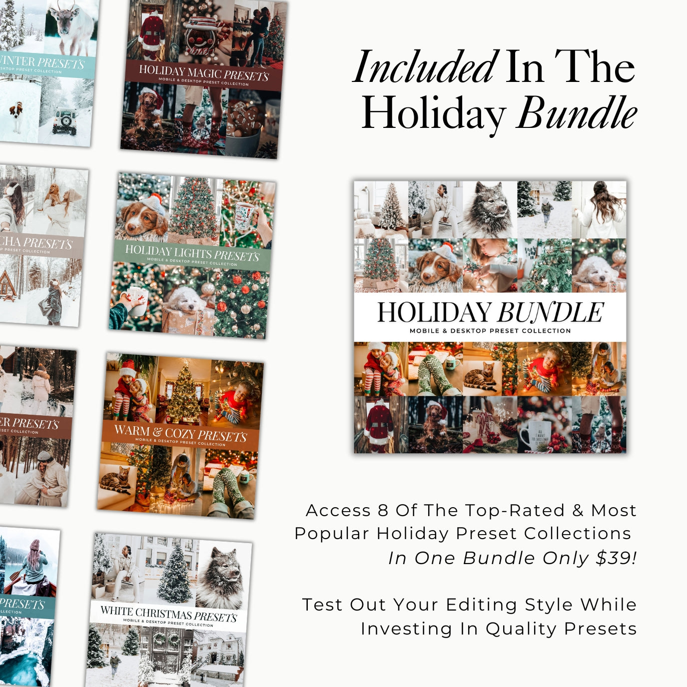 best holiday and winter Christmas Lightroom Presets for photo editing in adobe Lightroom mobile and desktop by Lou and marks presets