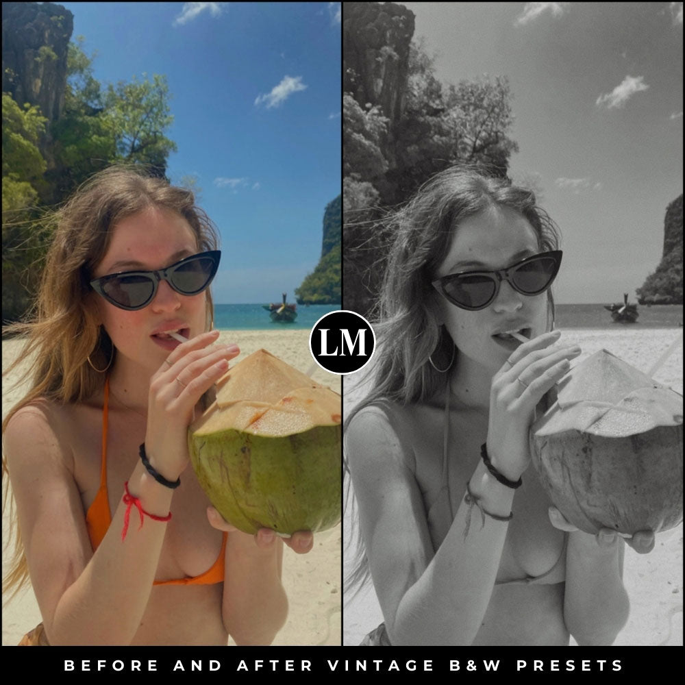 Vintage Black and White Lightroom Presets by Lou and Marks Presets