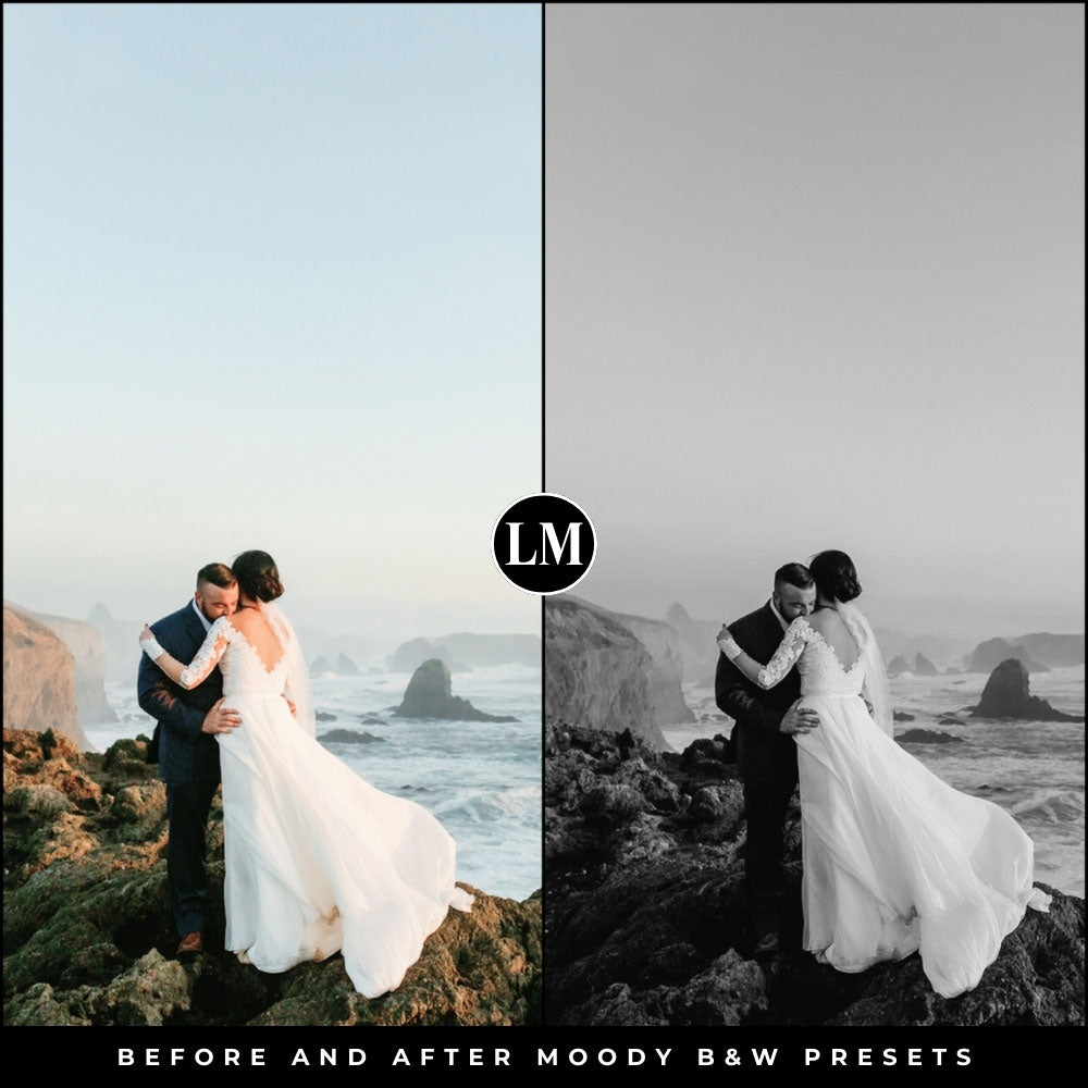 Moody Black and White Lightroom Presets by Lou and Marks Presets