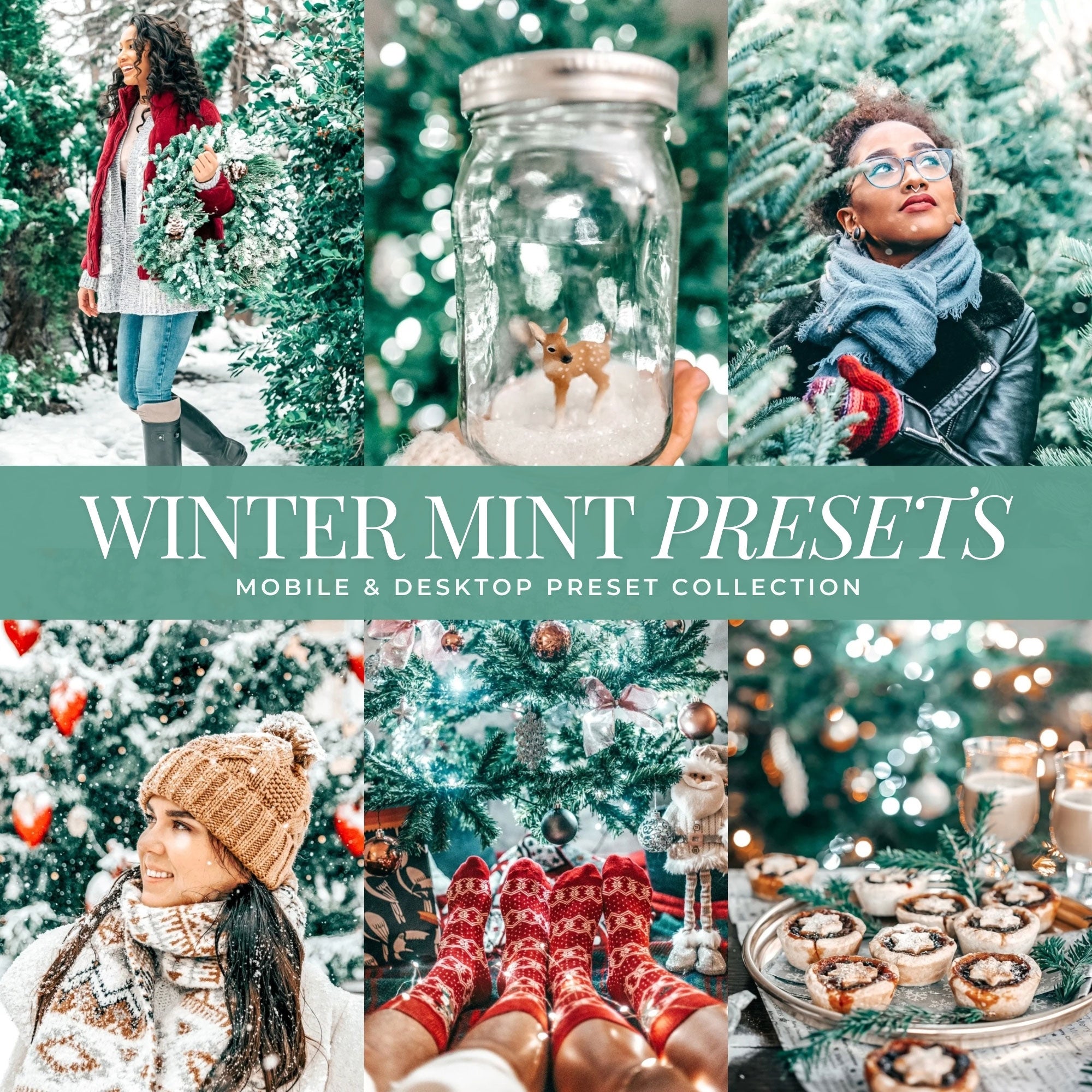 Winter Mint Christmas Lightroom Presets By Lou And Marks Presets Mobile And Desktop For Instagram And Photographers