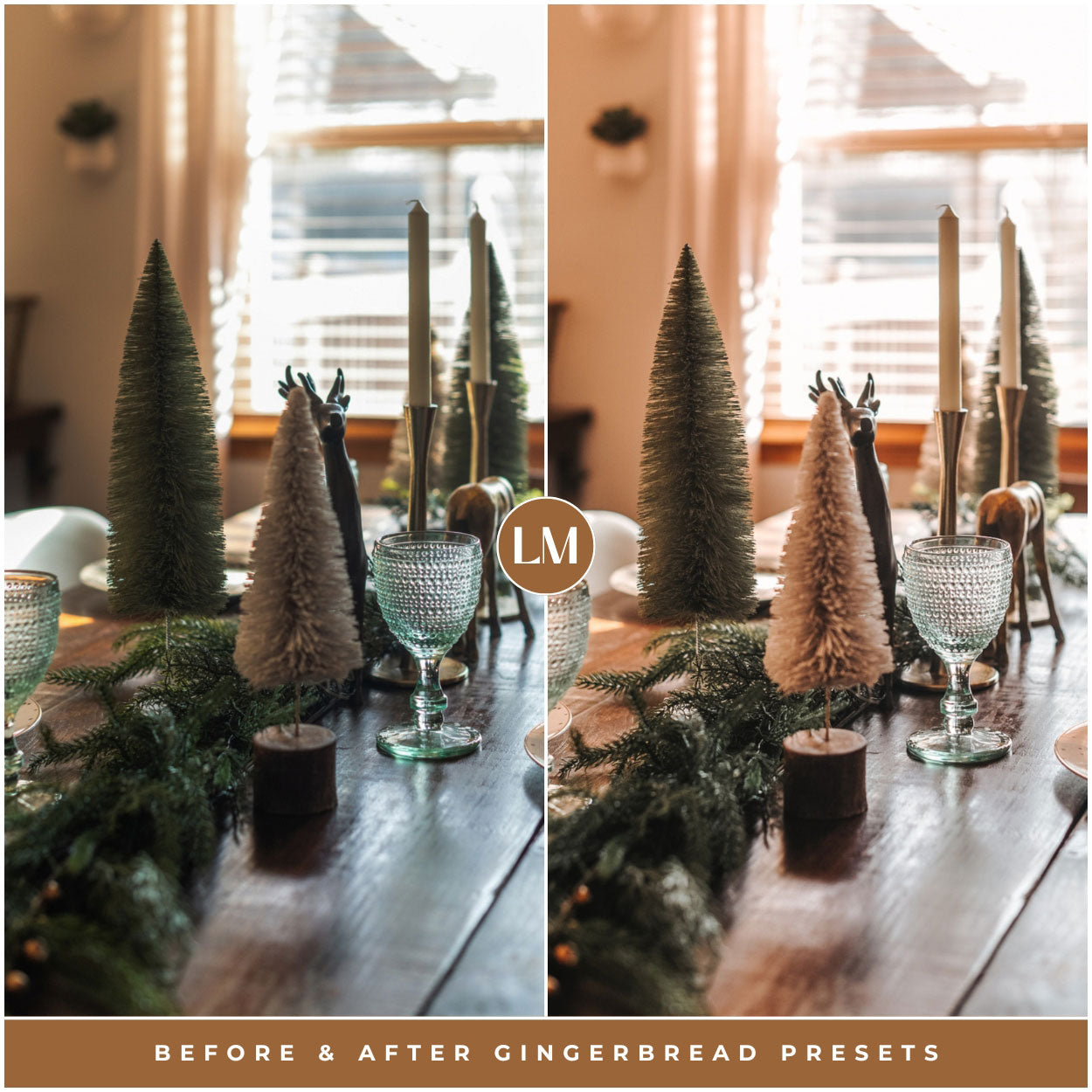 The best Christmas Lightroom presets gingerbread presets for adobe Lightroom by Lou and marks presets