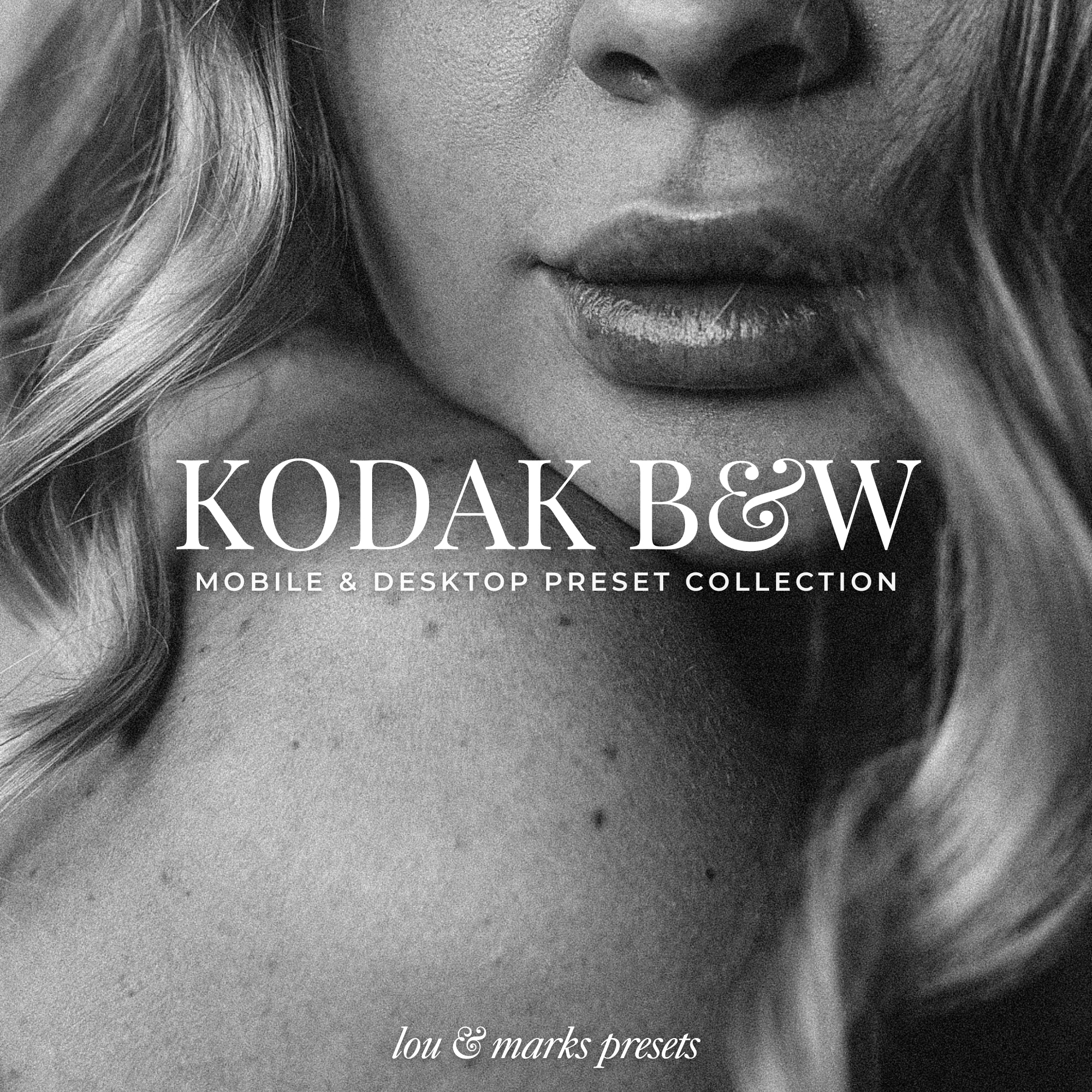 Black And white Kodak Film Editorial Lightroom Presets By Lou And Marks Presets