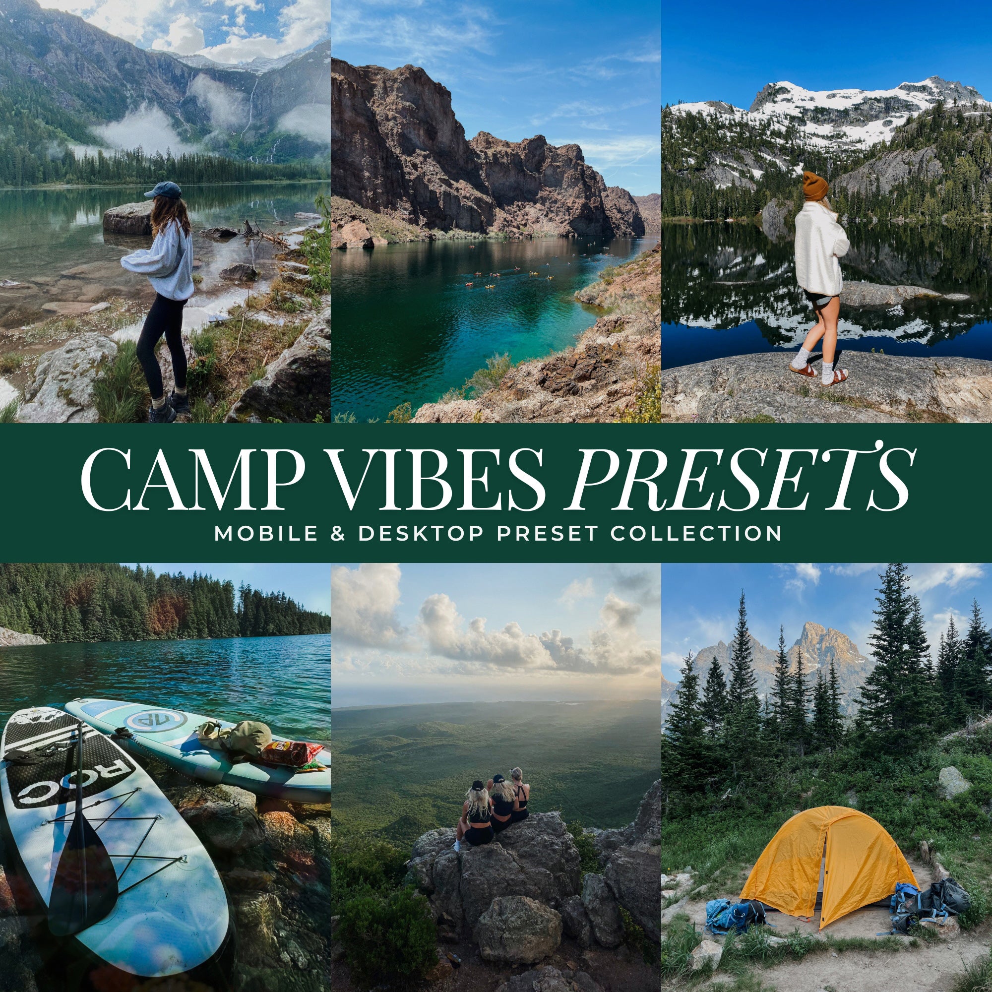 Camping Lightroom Presets For Adobe Photo Editing by Photographers in Adobe Lightroom Mobile and Desktop create professional photo edits for camping hiking and Landscape Instagram and portraits by Lou And Marks Presets