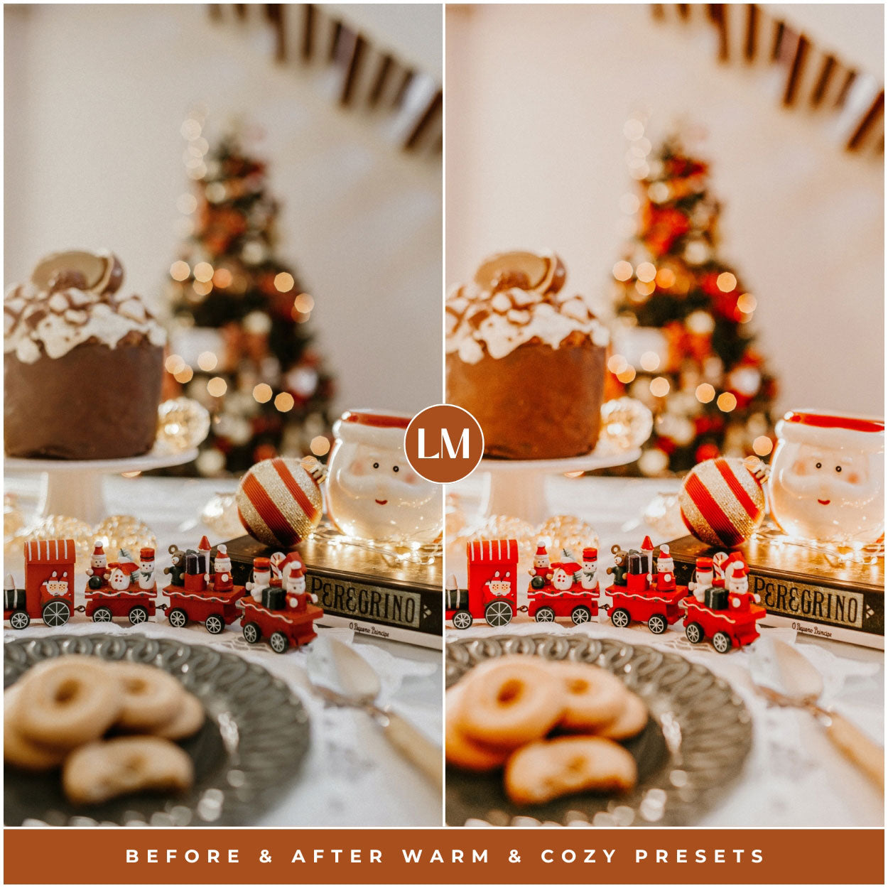 decor Warm and Cozy Christmas Lightroom presets for adobe Lightroom by Lou and marks presets