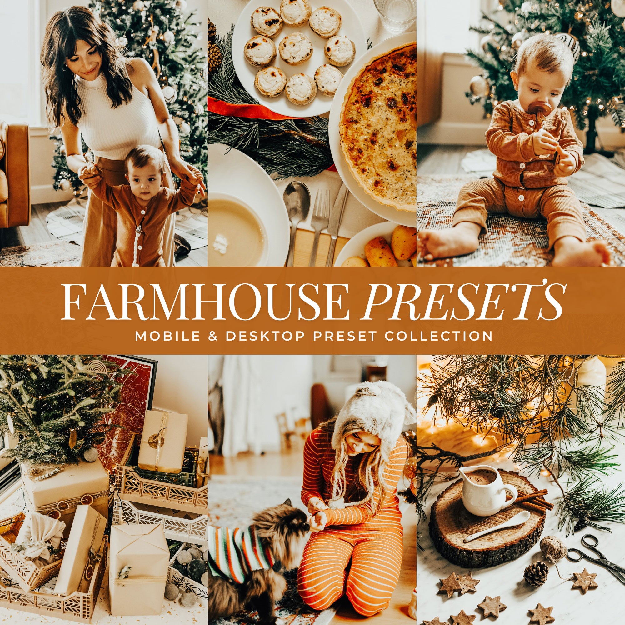 Farmhouse Christmas Lightroom Presets for photographer and Instagram influencer photo editing in Adobe Lightroom by Lou And Marks Presets