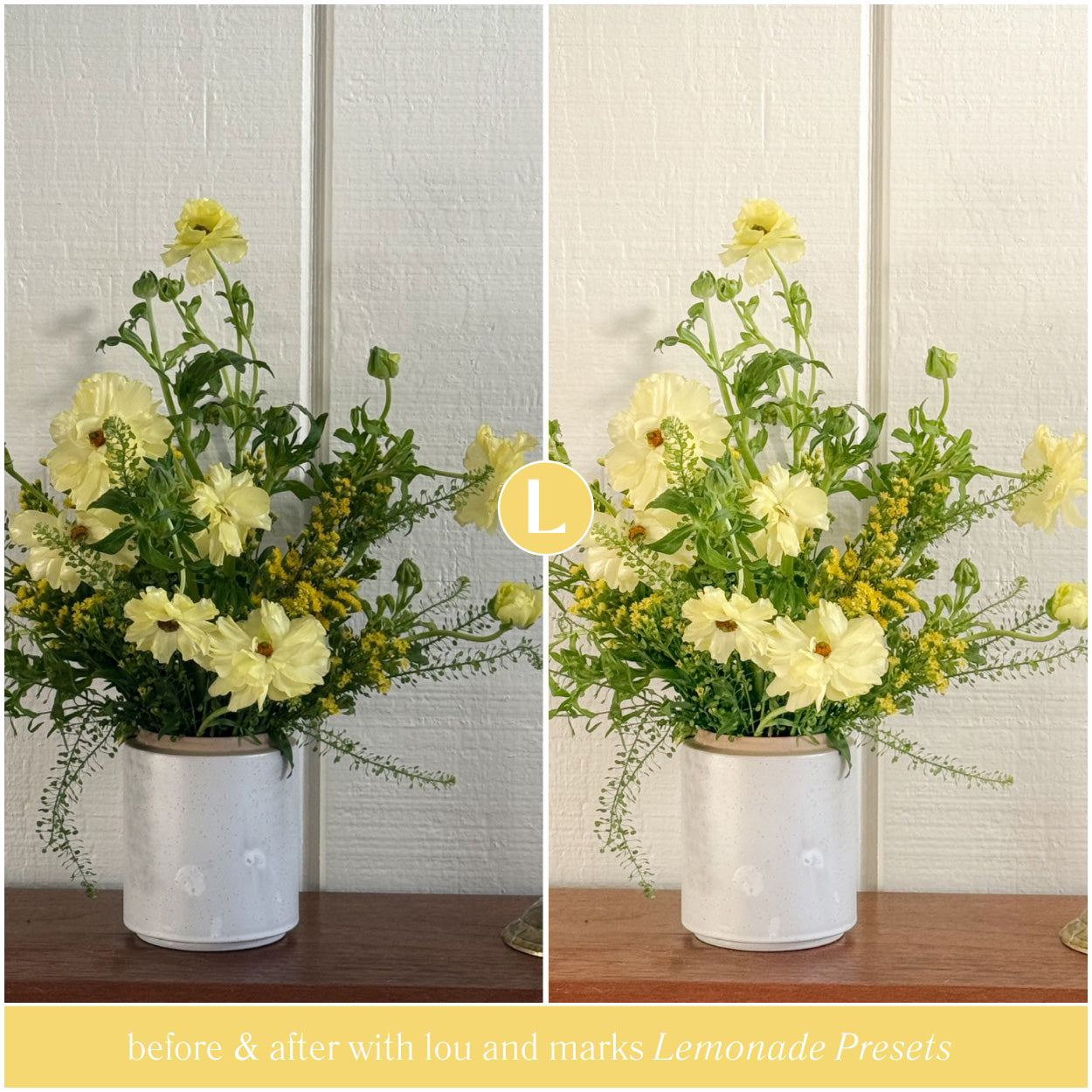 Lemonade Airy Warm Lightroom Presets For Adobe Photo Editing by Lightroom Mobile and Desktop create Professional photo edits for travel portraits and Instagram by Lou And Marks Presets New