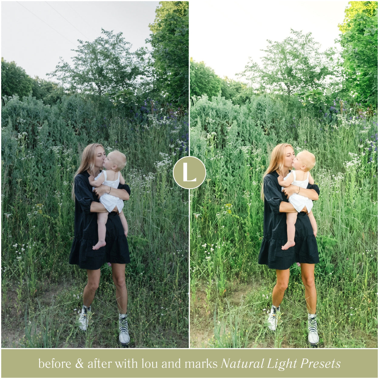 Natural Light Portrait Lightroom Presets For Photographers For Mom Bloggers