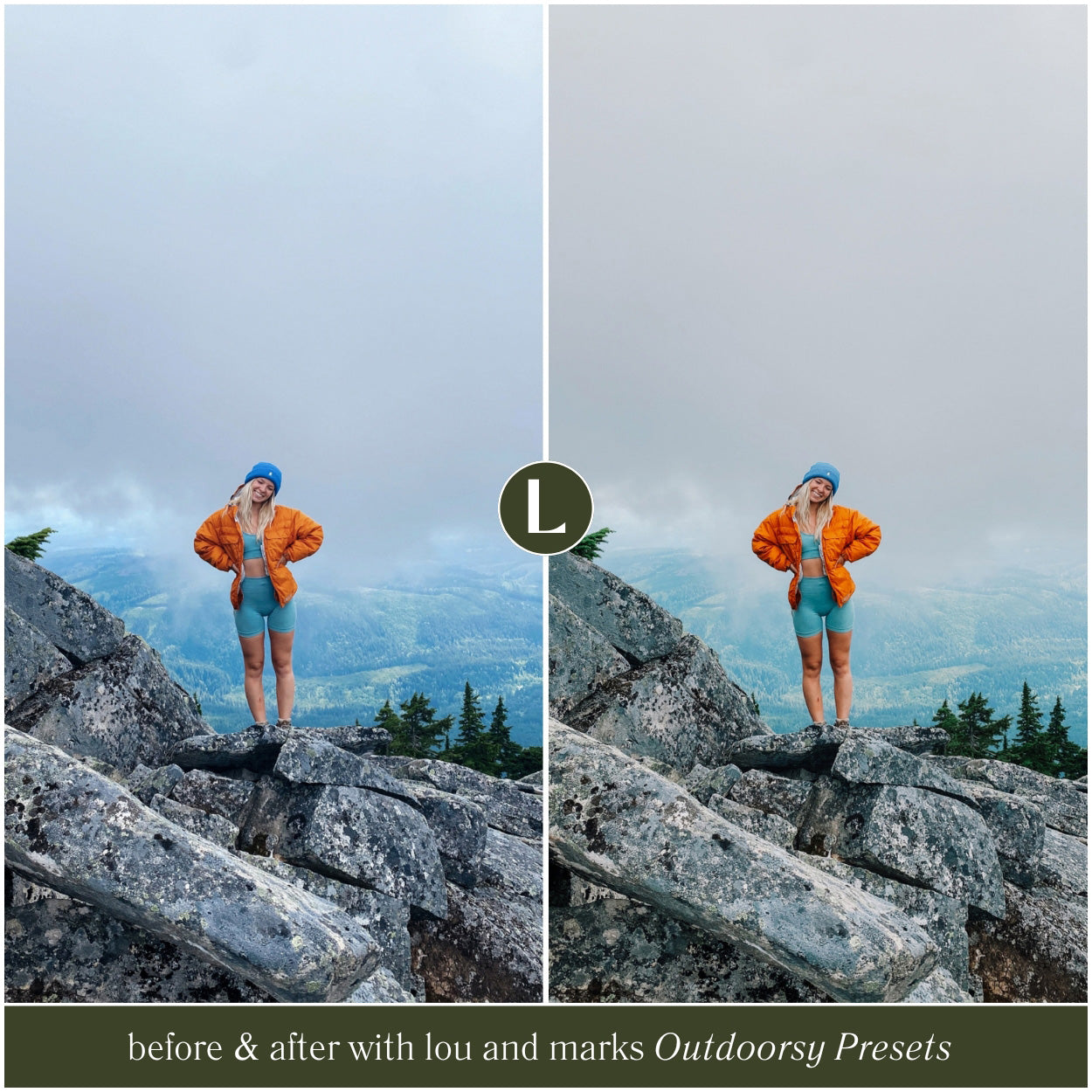 Outdoorsy Lightroom Presets For Adobe Photo Editing by Photographers in Adobe Lightroom Mobile and Desktop create professional photo edits for camping hiking and Landscape Instagram and portraits by Lou And Marks