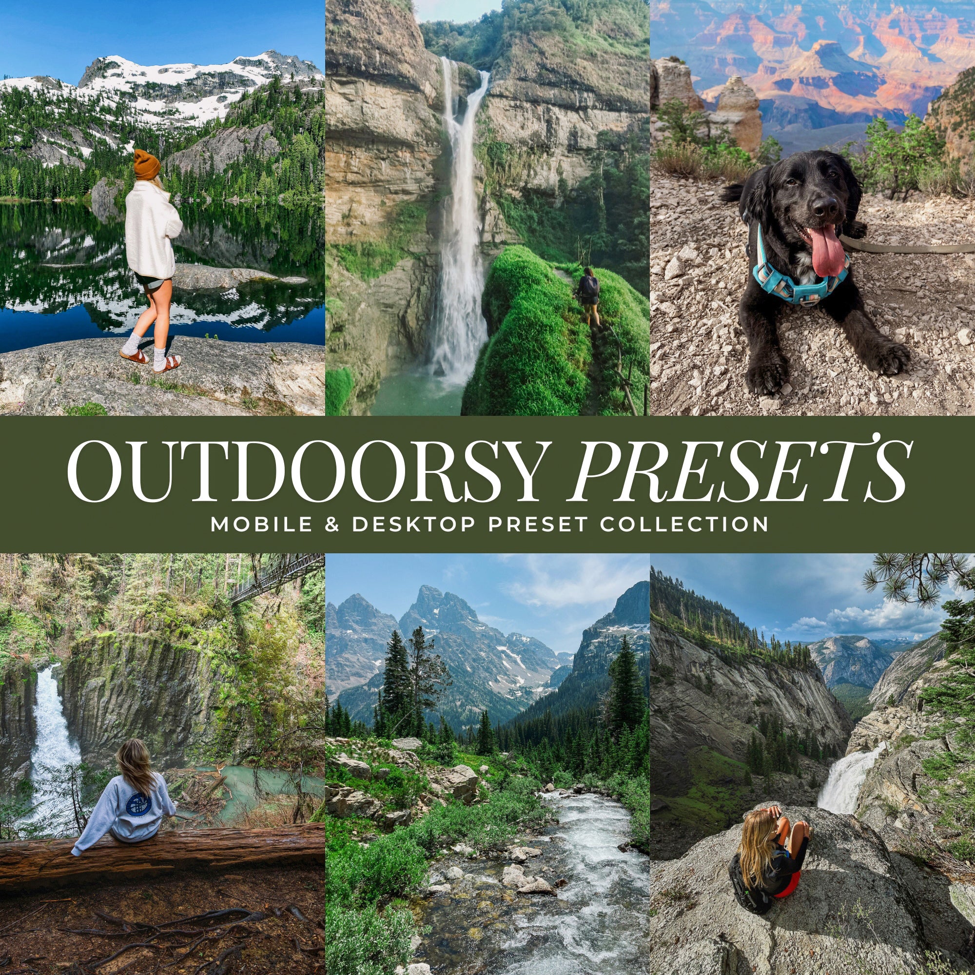 Outdoorsy Lightroom Presets For Adobe Photo Editing by Photographers in Adobe Lightroom Mobile and Desktop create professional photo edits for camping hiking and Landscape Instagram and portraits by Lou And Marks Presets