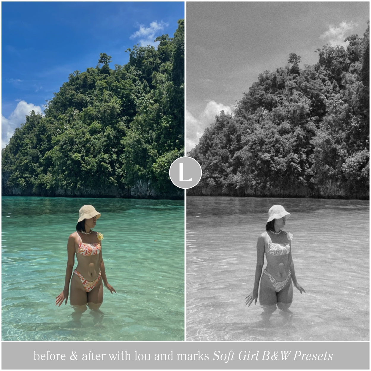 Soft Black And White Lightroom Presets For Adobe Photo Editing by Lightroom Mobile and Desktop create photo aesthetic photo edits for lifestyle and Instagram by Lou Marks Presets