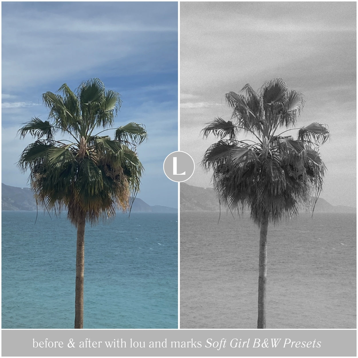 Film Soft Black And White Lightroom Presets For Adobe Photo Editing by Lightroom Mobile and Desktop create photo aesthetic photo edits for lifestyle and Instagram by Lou And Marks Presets