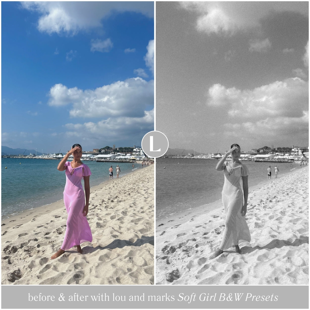 New Soft Black And White Lightroom Presets For Adobe Photo Editing by Lightroom Mobile and Desktop create photo aesthetic photo edits for lifestyle and Instagram by Lou And Marks Presets