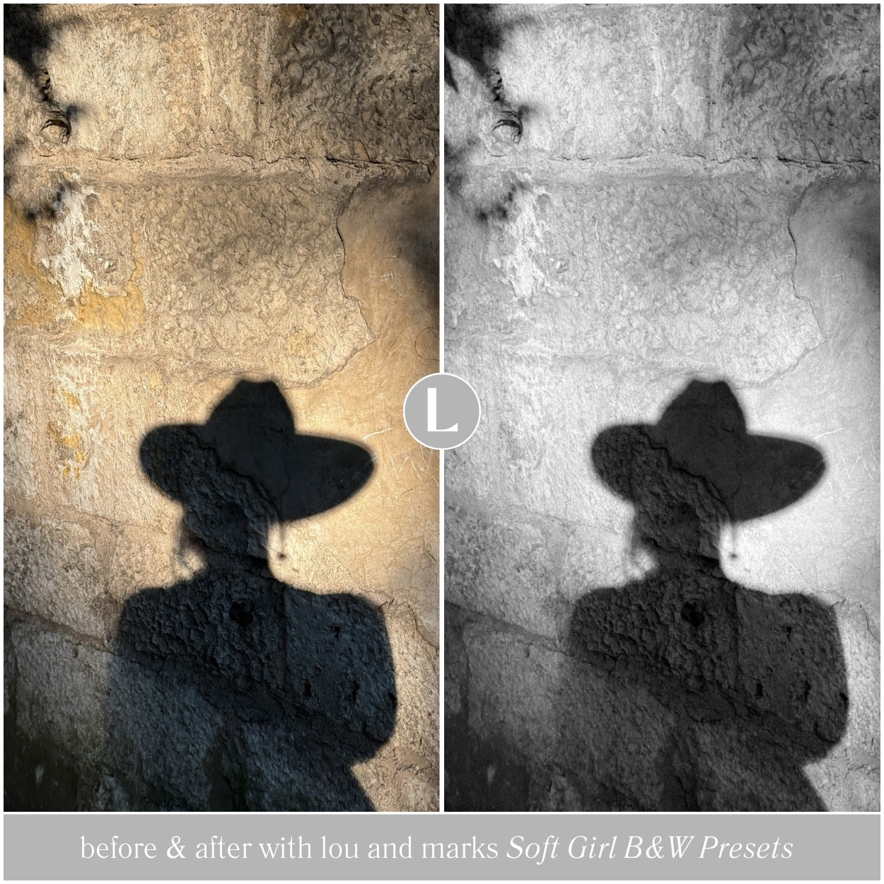 Influencer Soft Black And White Lightroom Presets For Adobe Photo Editing by Lightroom Mobile and Desktop create photo aesthetic photo edits for lifestyle and Instagram by Lou And Marks Presets