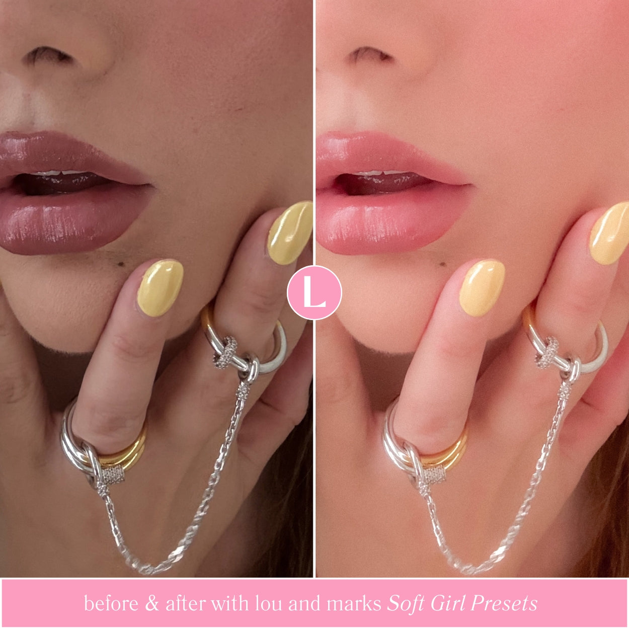 Dreamy Soft Girl Lightroom Presets For Adobe Photo Editing by Lightroom Mobile and Desktop create photo aesthetic photo edits for lifestyle and Instagram by Lou And Marks Presets