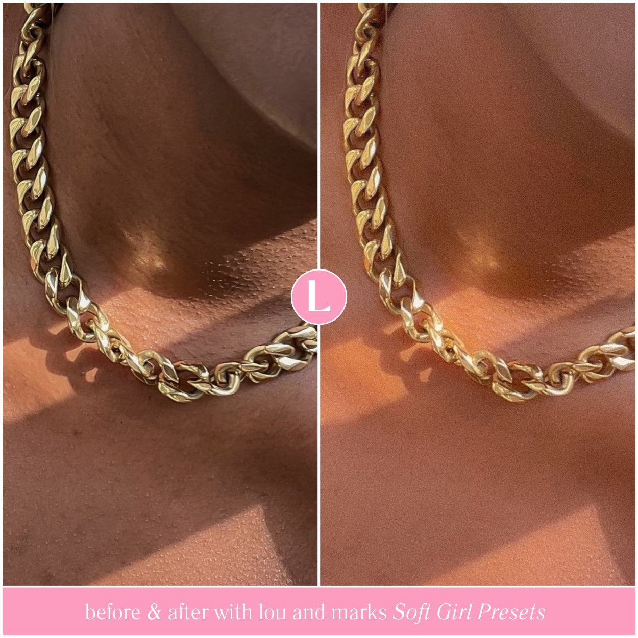 Smooth Skin Soft Girl Lightroom Presets For Adobe Photo Editing by Lightroom Mobile and Desktop create photo aesthetic photo edits for lifestyle and Instagram by Lou And Marks Presets