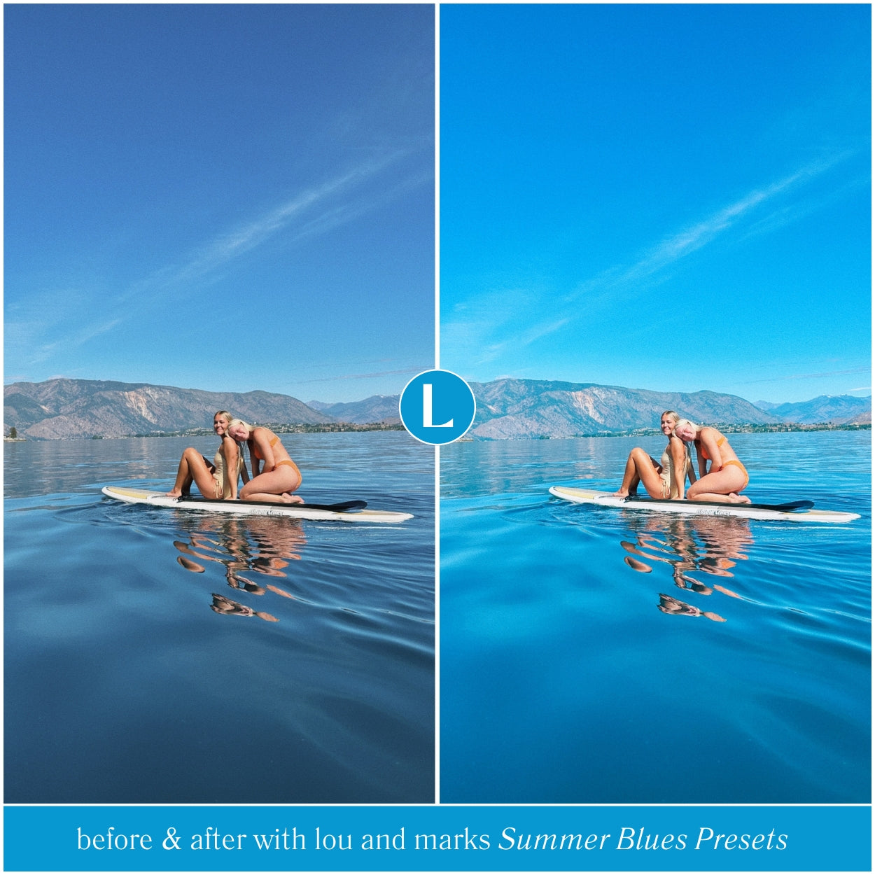 New Summer Blues Lightroom Presets For Adobe Photo Editing by Lightroom Mobile and Desktop create trendy film photo edits for travel lifestyle and Instagram by Lou And Marks Presets