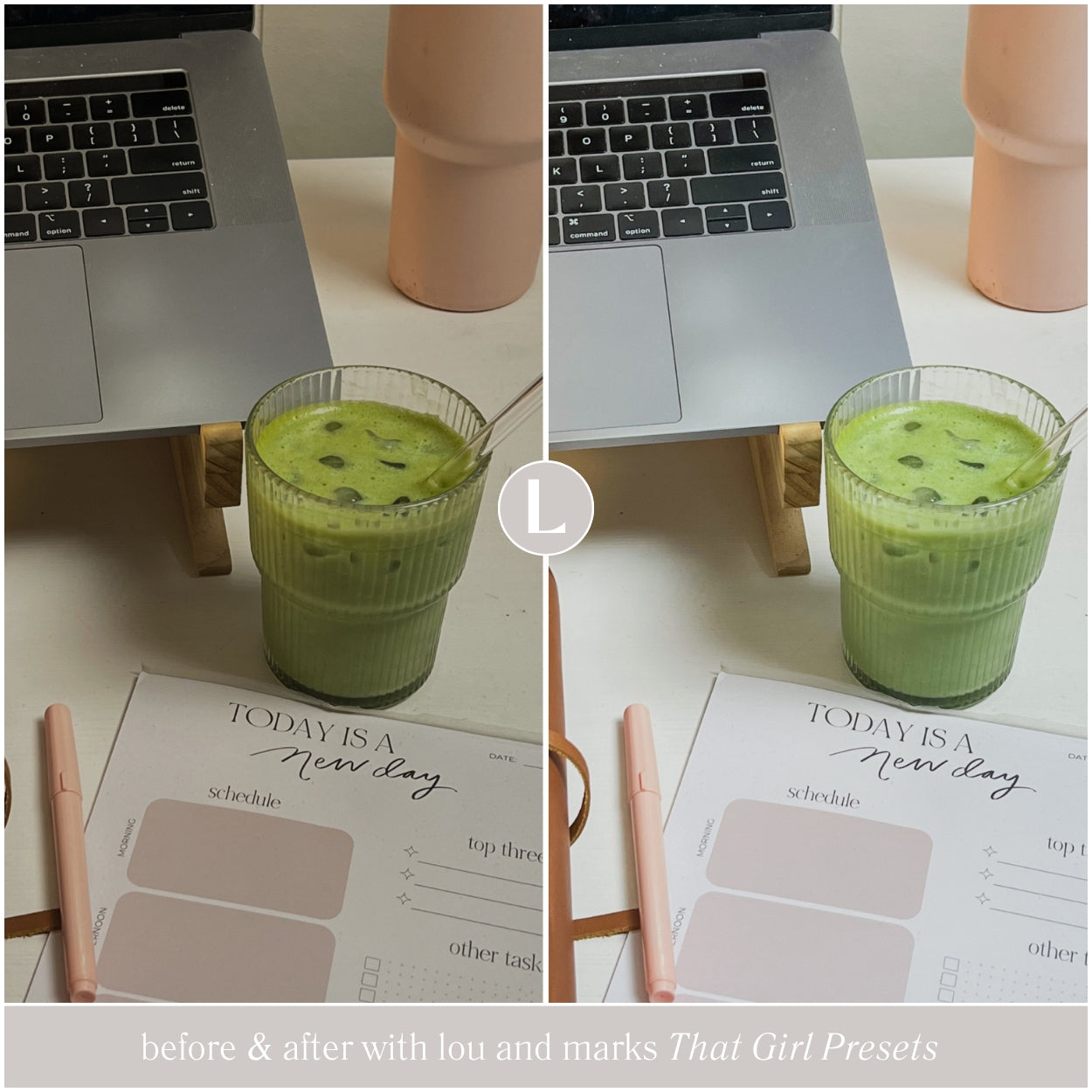 That Girl Clean Lightroom Presets For Adobe Photo Editing by Lightroom Mobile and Desktop create photo aesthetic photo edits for product and Instagram by Lou And Marks Presets