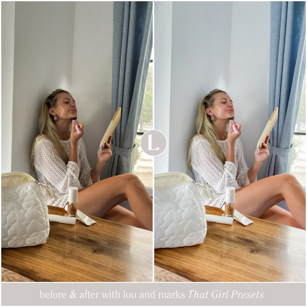 That Girl Clean Lightroom Presets For Adobe Photo Editing by Lightroom Mobile and Desktop create photo aesthetic photo edits for lifestyle and Instagram by Lou Marks Presets