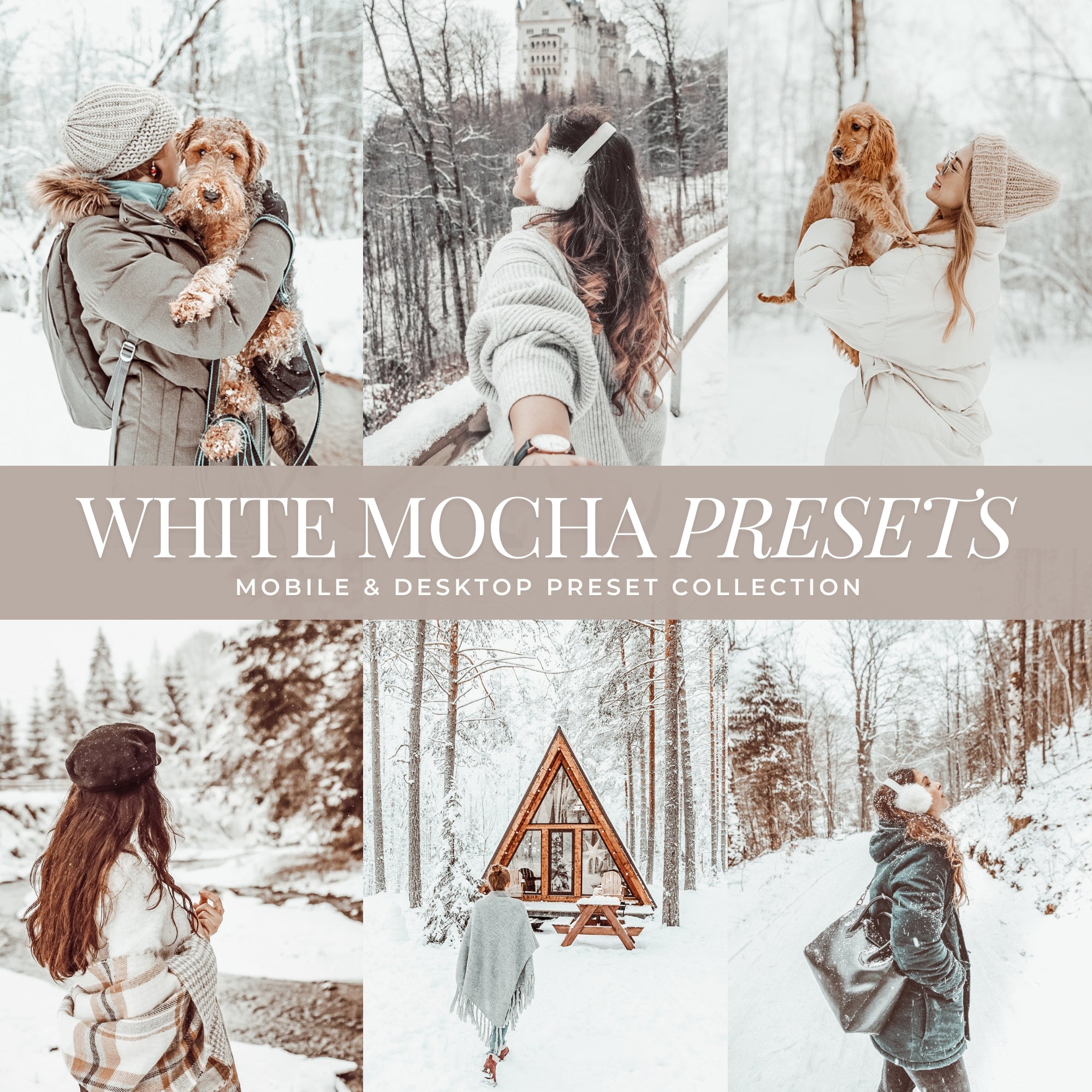 White Mocha Winter Lightroom Presets For Photographers and Instagram Influencers Photo Editing In Adobe Lightroom By Lou And Marks Presets