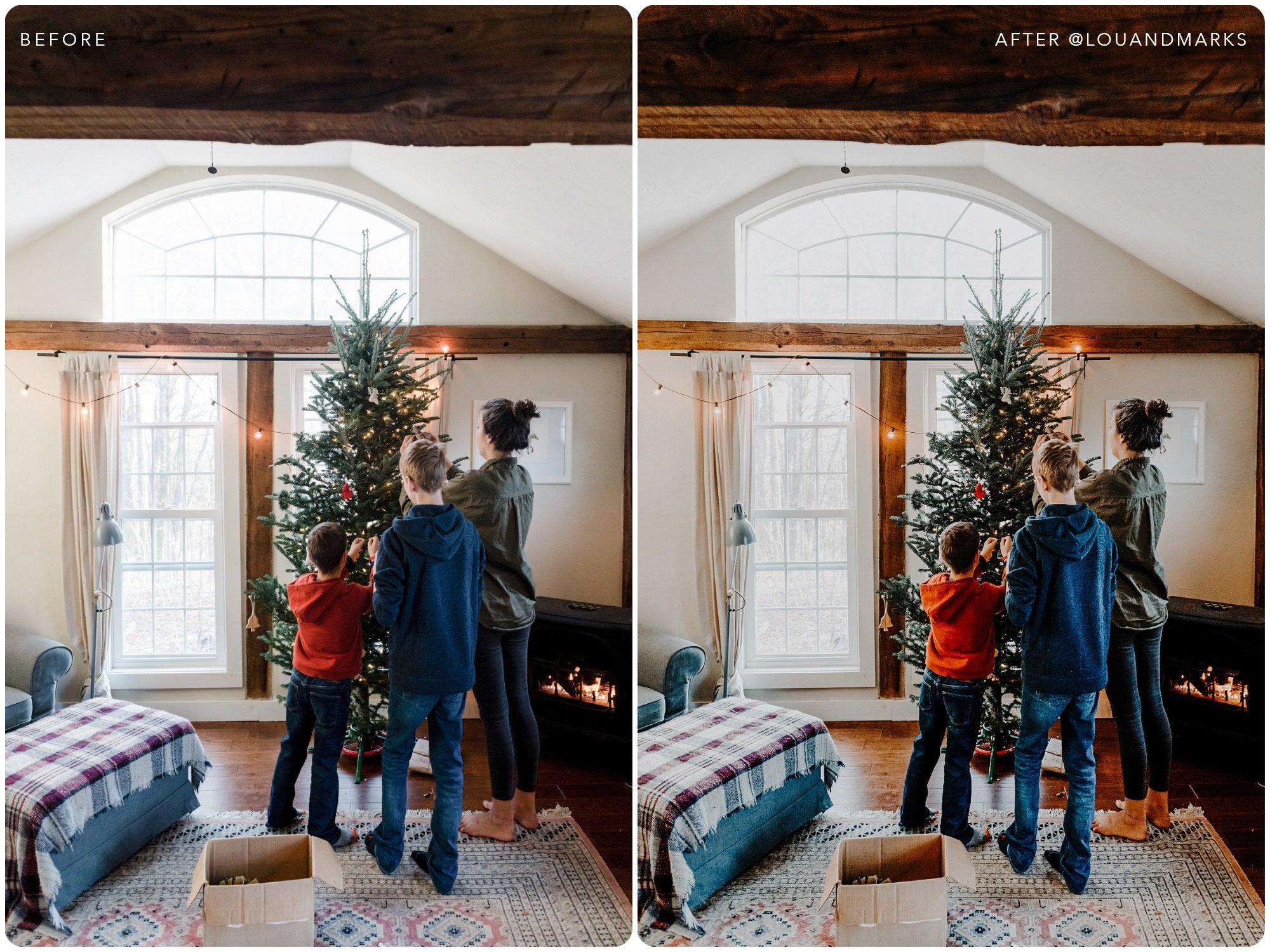 Rich Holiday Presets, Photo presets for Lightroom Mobile, Light Mobile Presets for blogger Instagram Christmas by Lou Marks Lightroom Preset