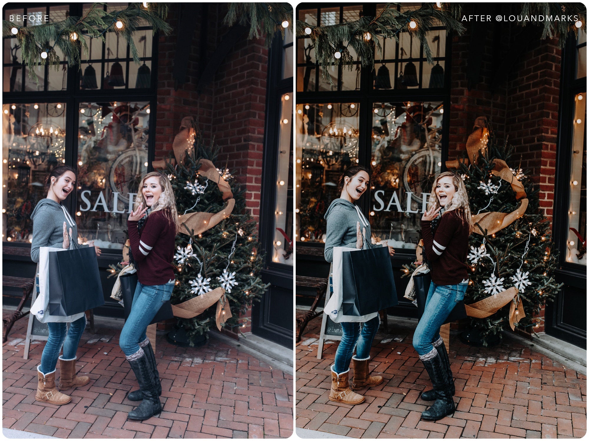 Rich Holiday Presets, Photo presets for Lightroom Mobile, Light Mobile Presets for blogger Instagram Christmas by Lou Marks Lightroom Preset