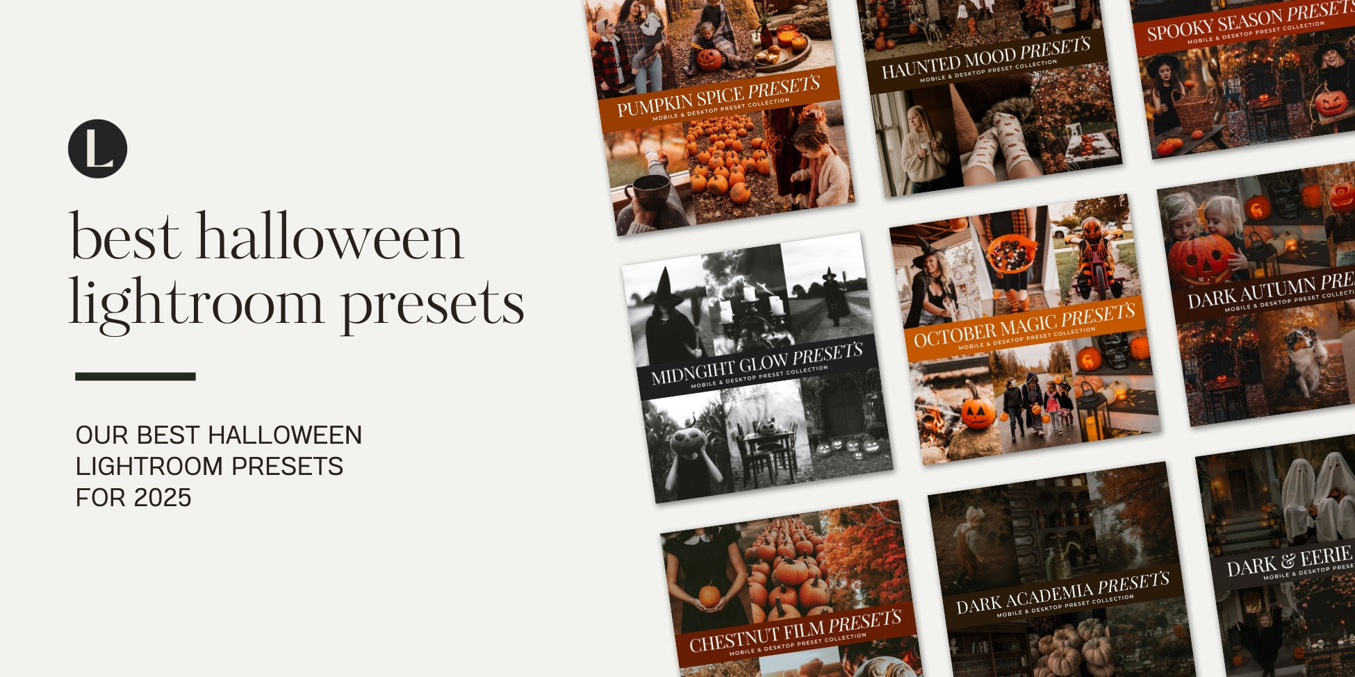 Warm, moody Halloween photo edited with Lou & Marks Halloween Lightroom Presets 2025 featuring cozy autumn tones, natural skin, and soft fall light.